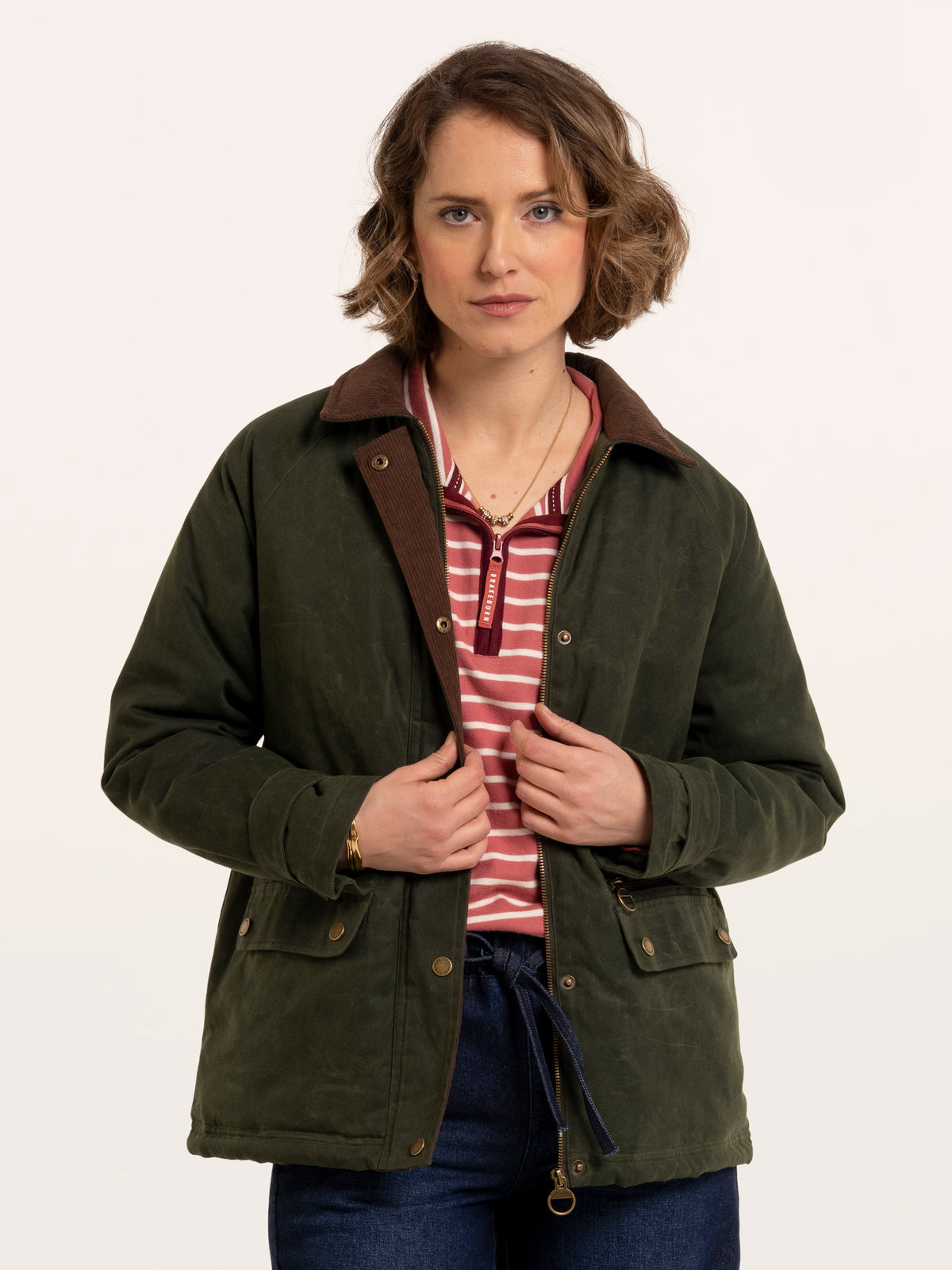 Pear Cord Collar Barn Jacket