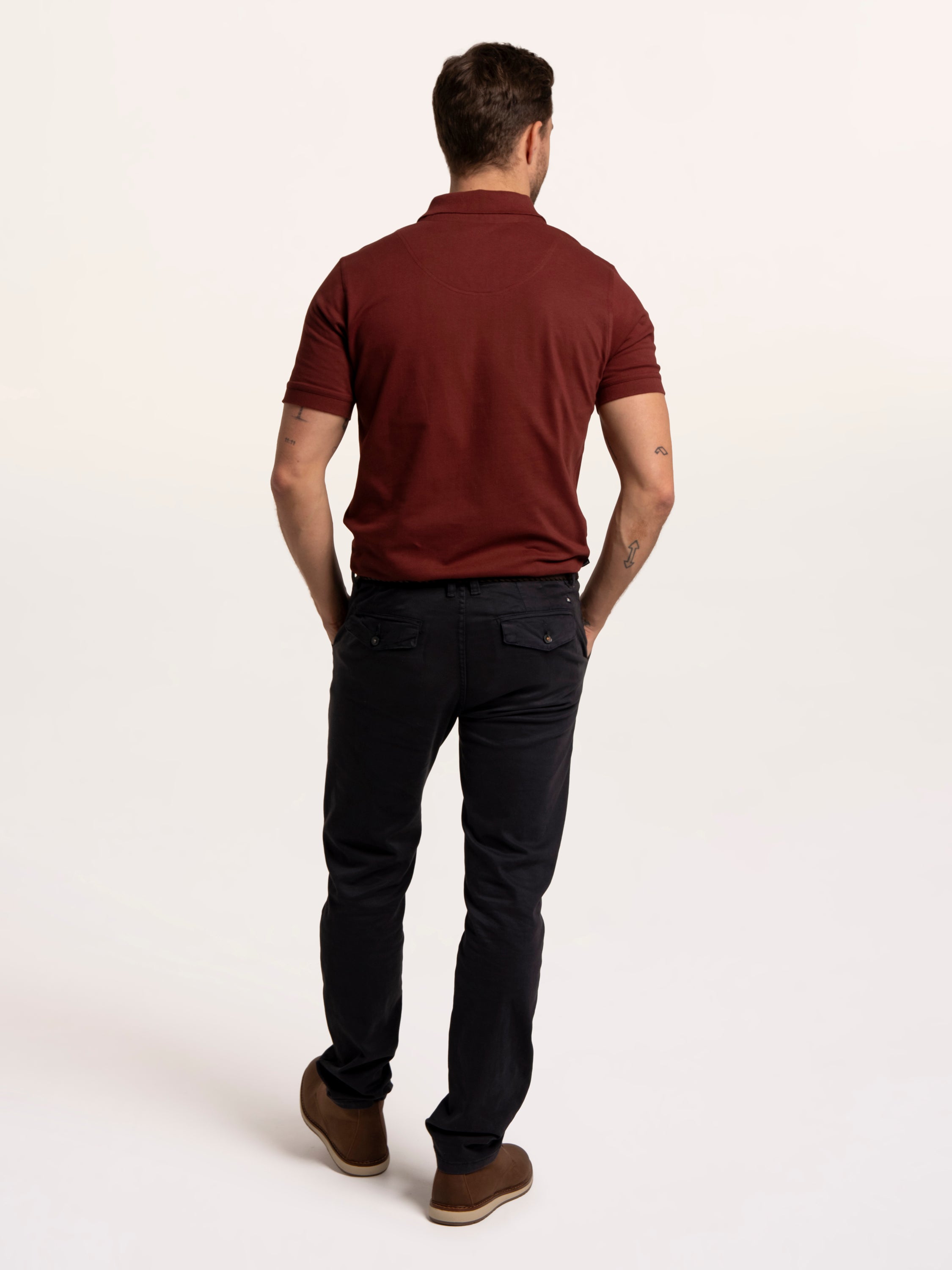 Burgundy Saintbury Pique Polo