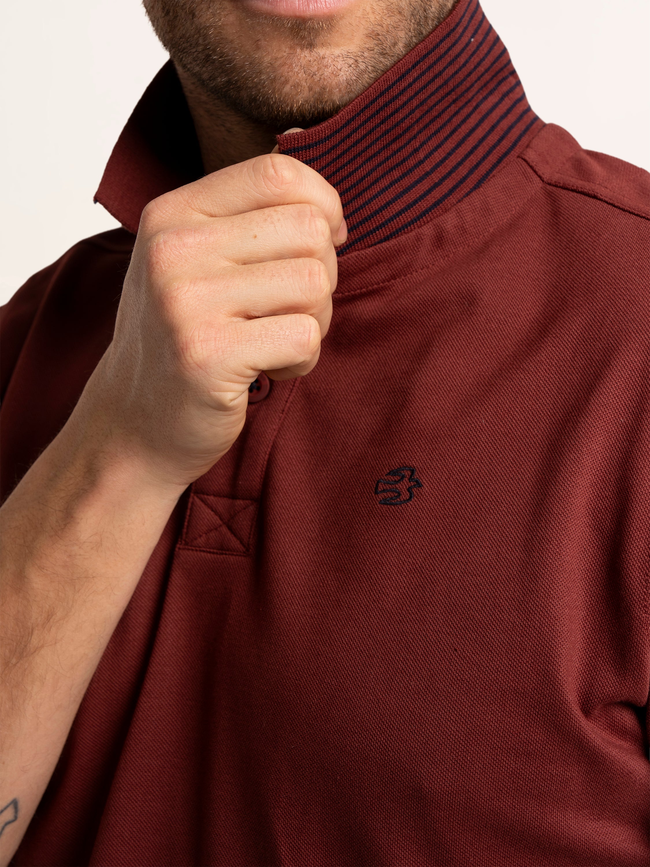 Burgundy Saintbury Pique Polo