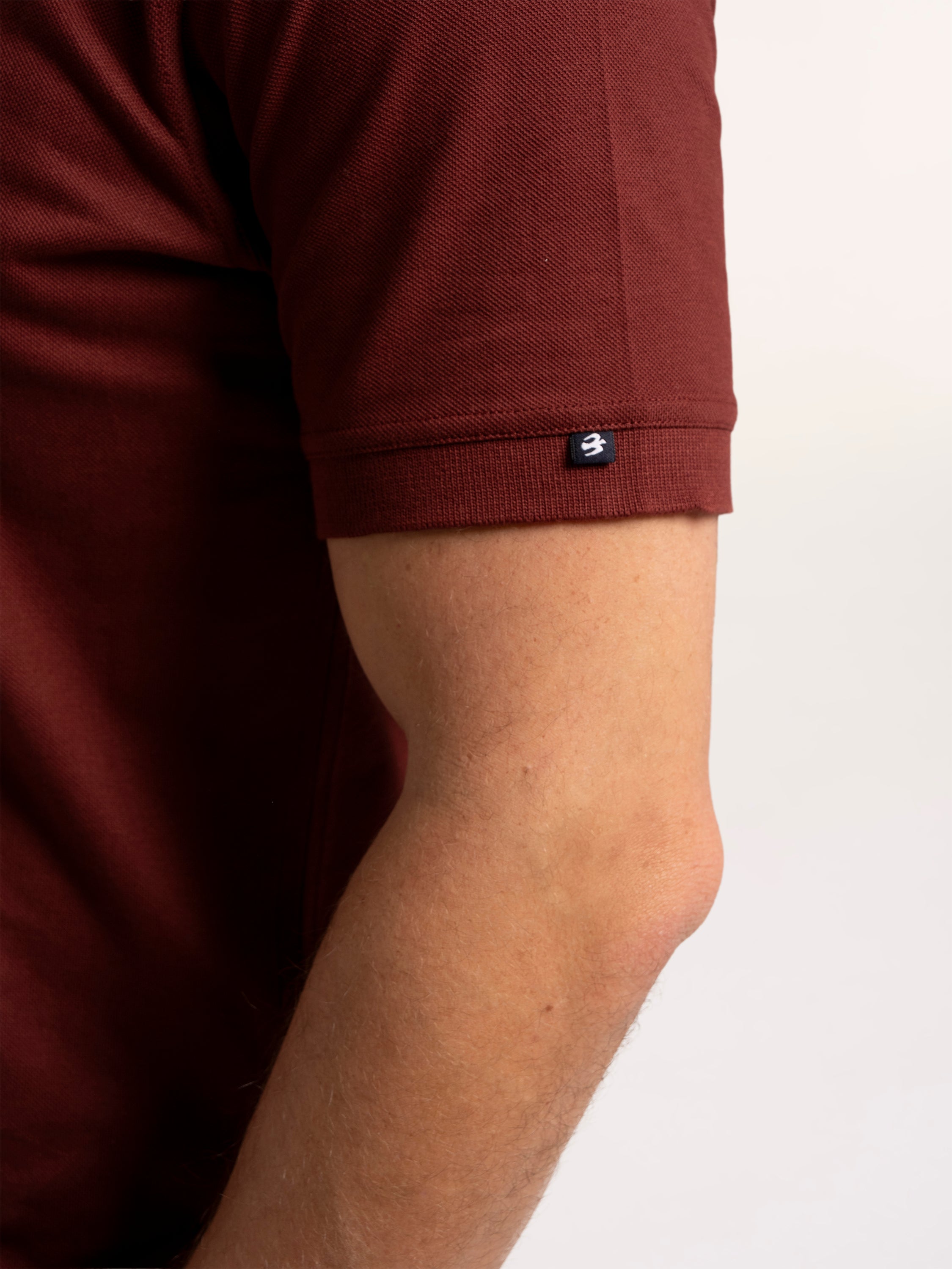 Burgundy Saintbury Pique Polo