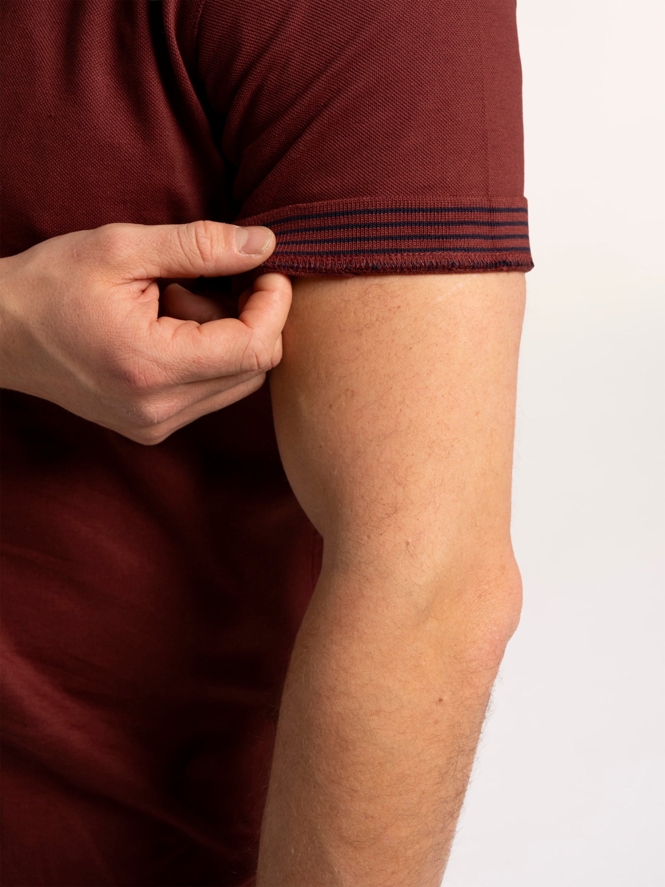 Burgundy Saintbury Pique Polo