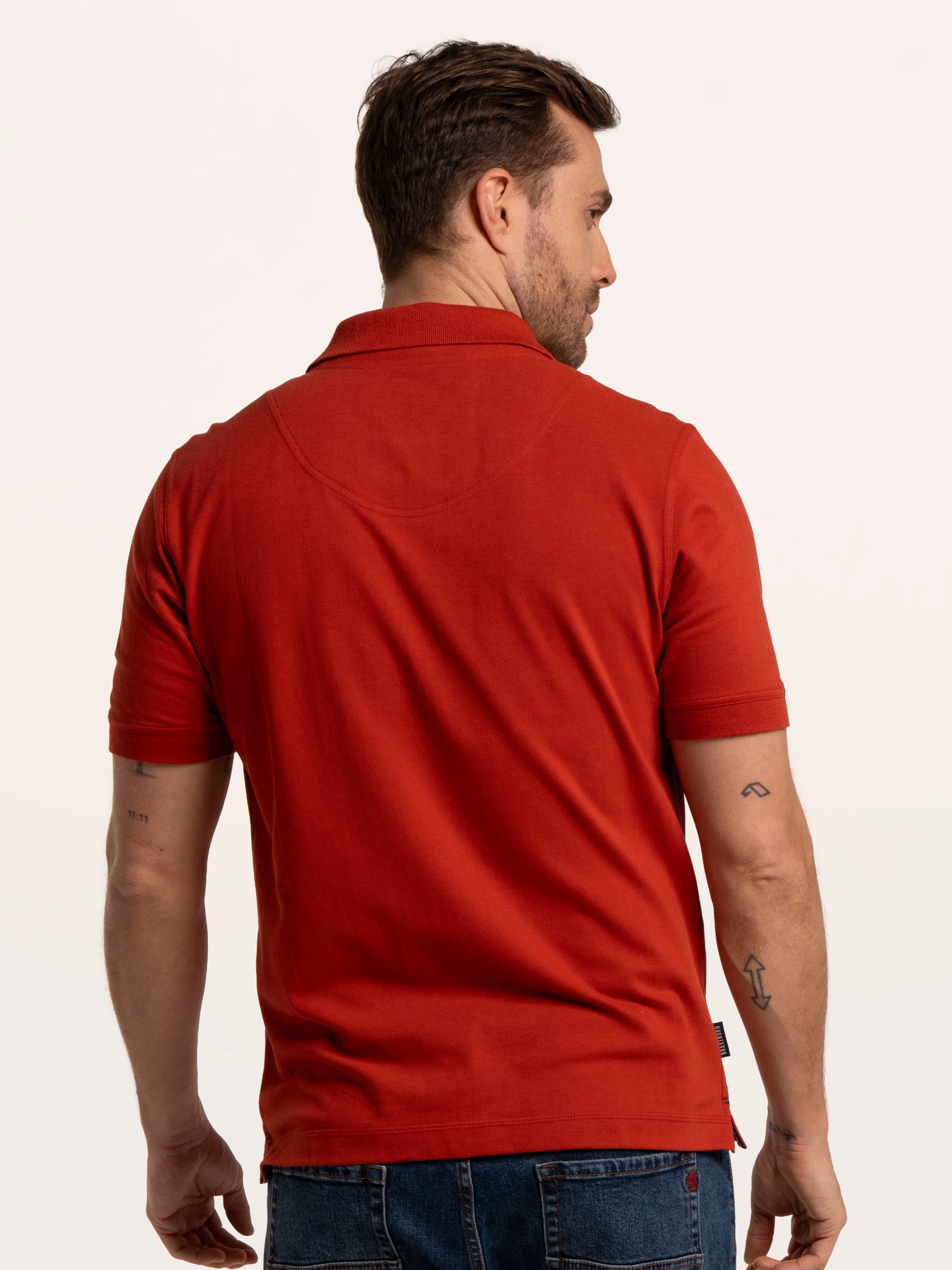 Red Saintbury Pique Polo