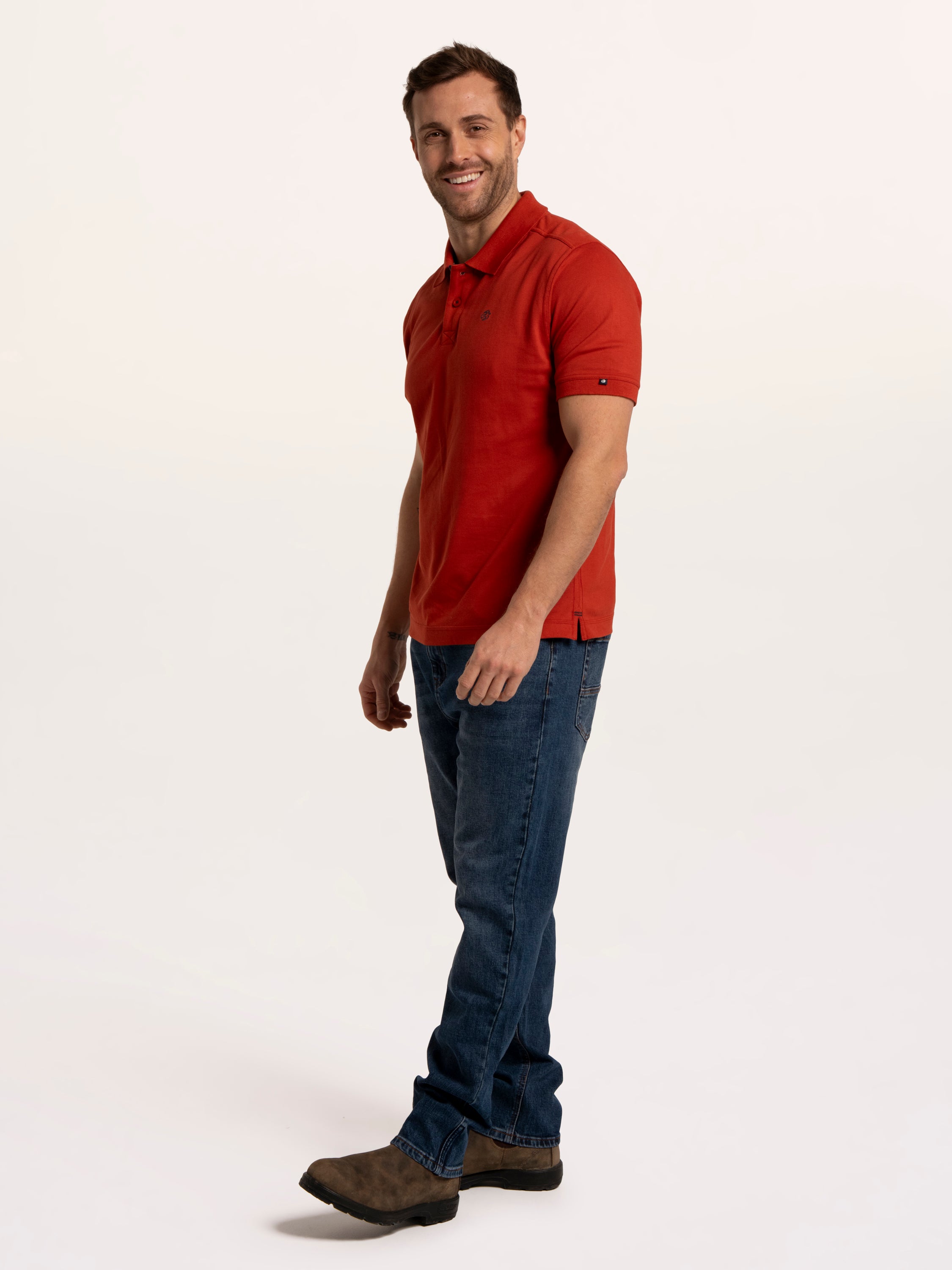 Red Saintbury Pique Polo