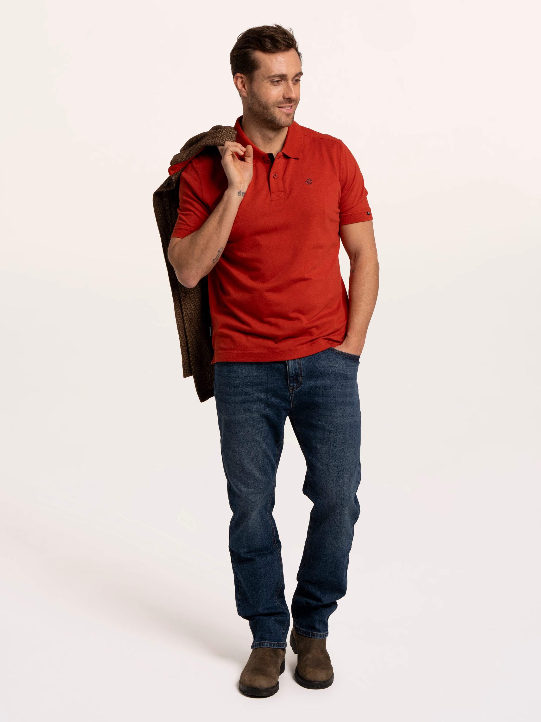 Red Saintbury Pique Polo