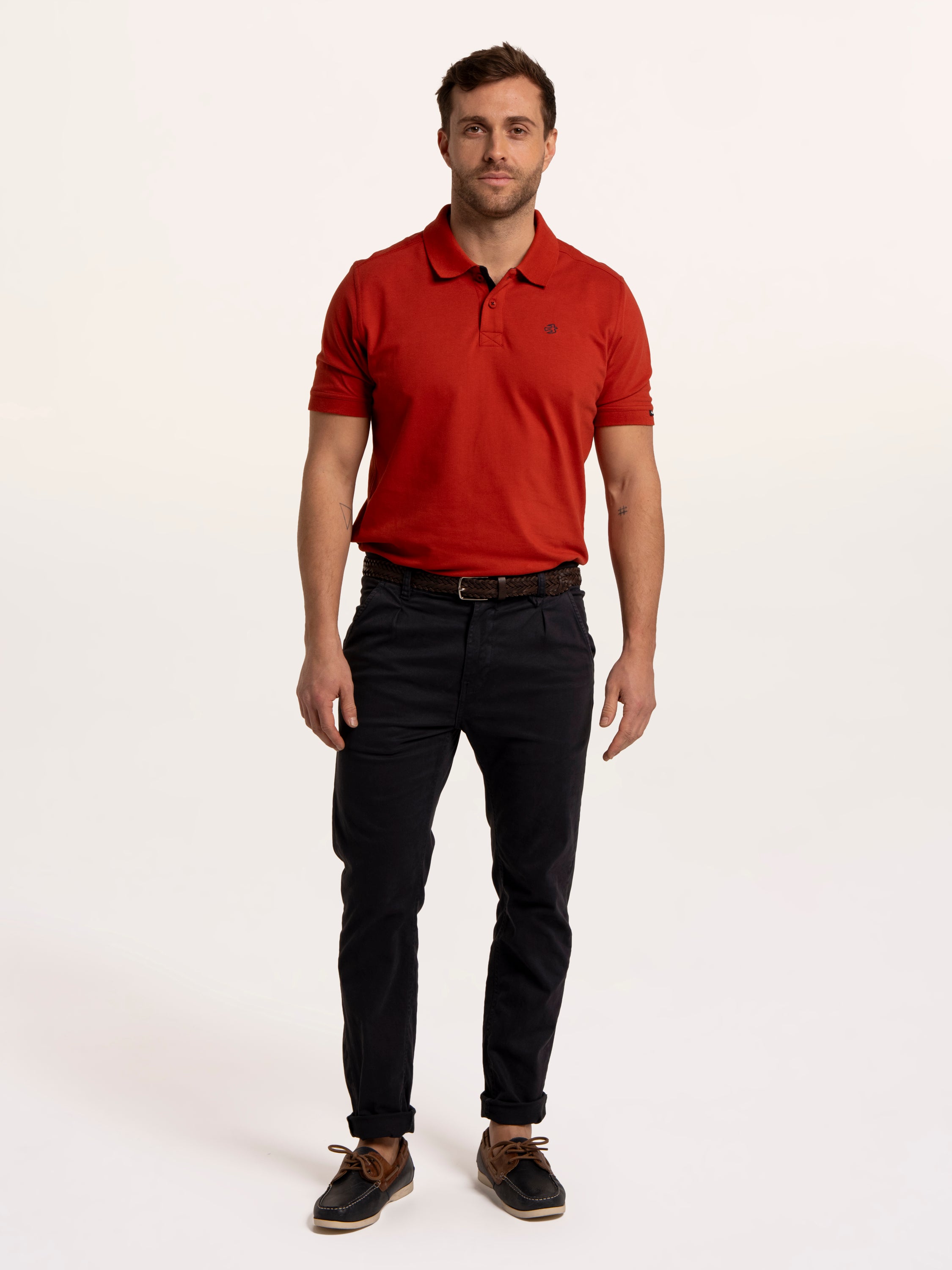 Red Saintbury Pique Polo