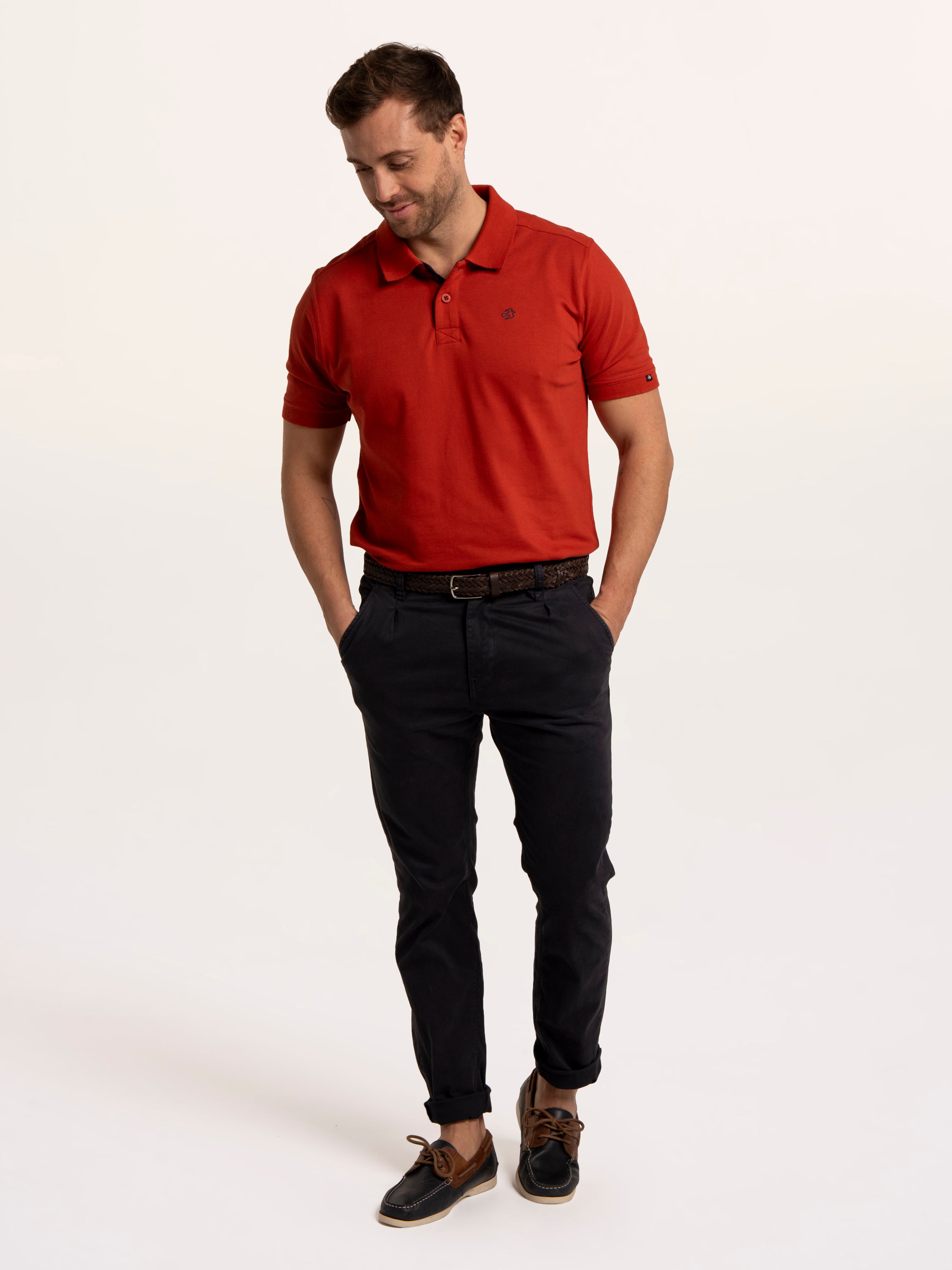 Red Saintbury Pique Polo