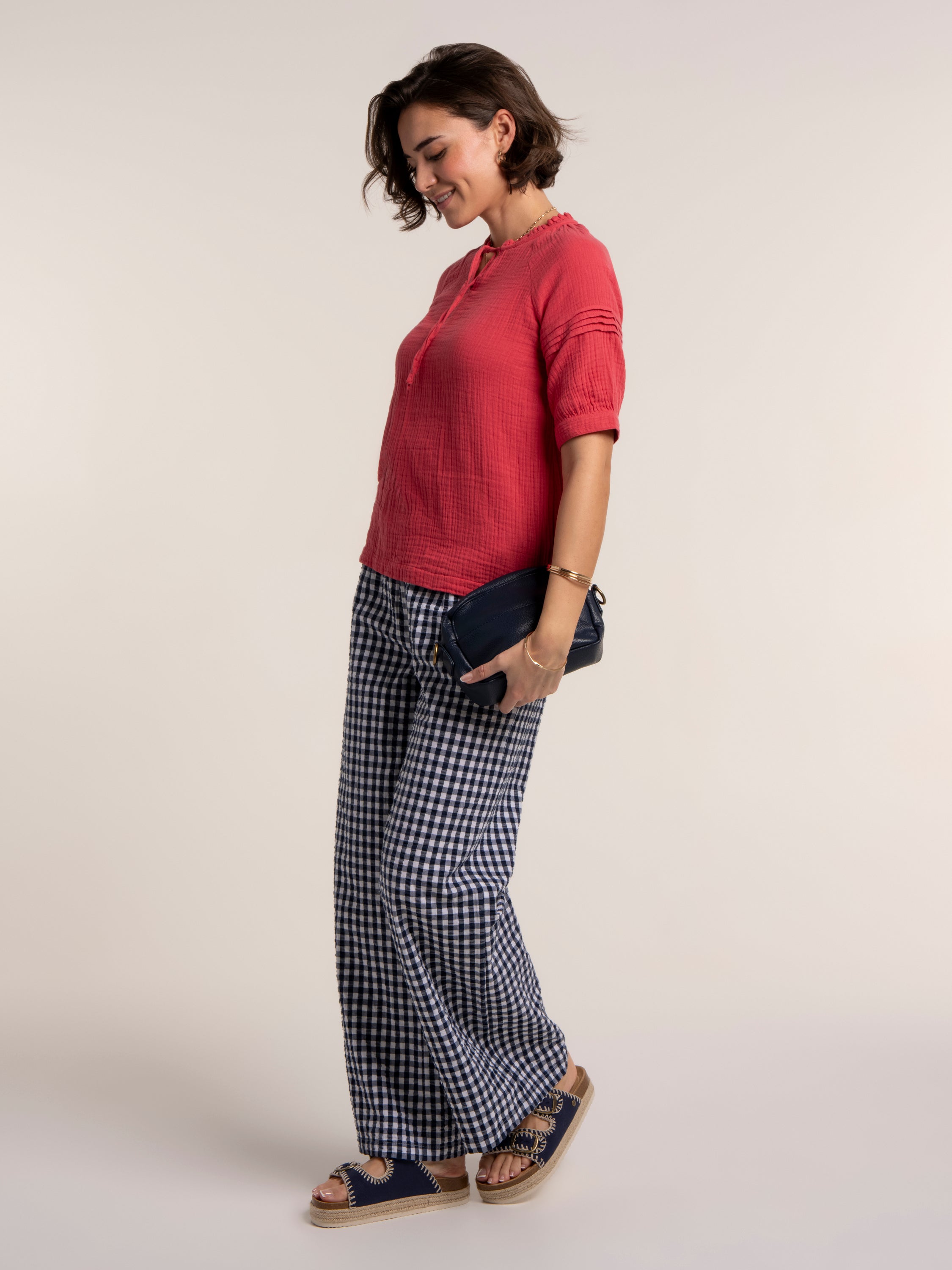 Becky Double Cloth Blouse