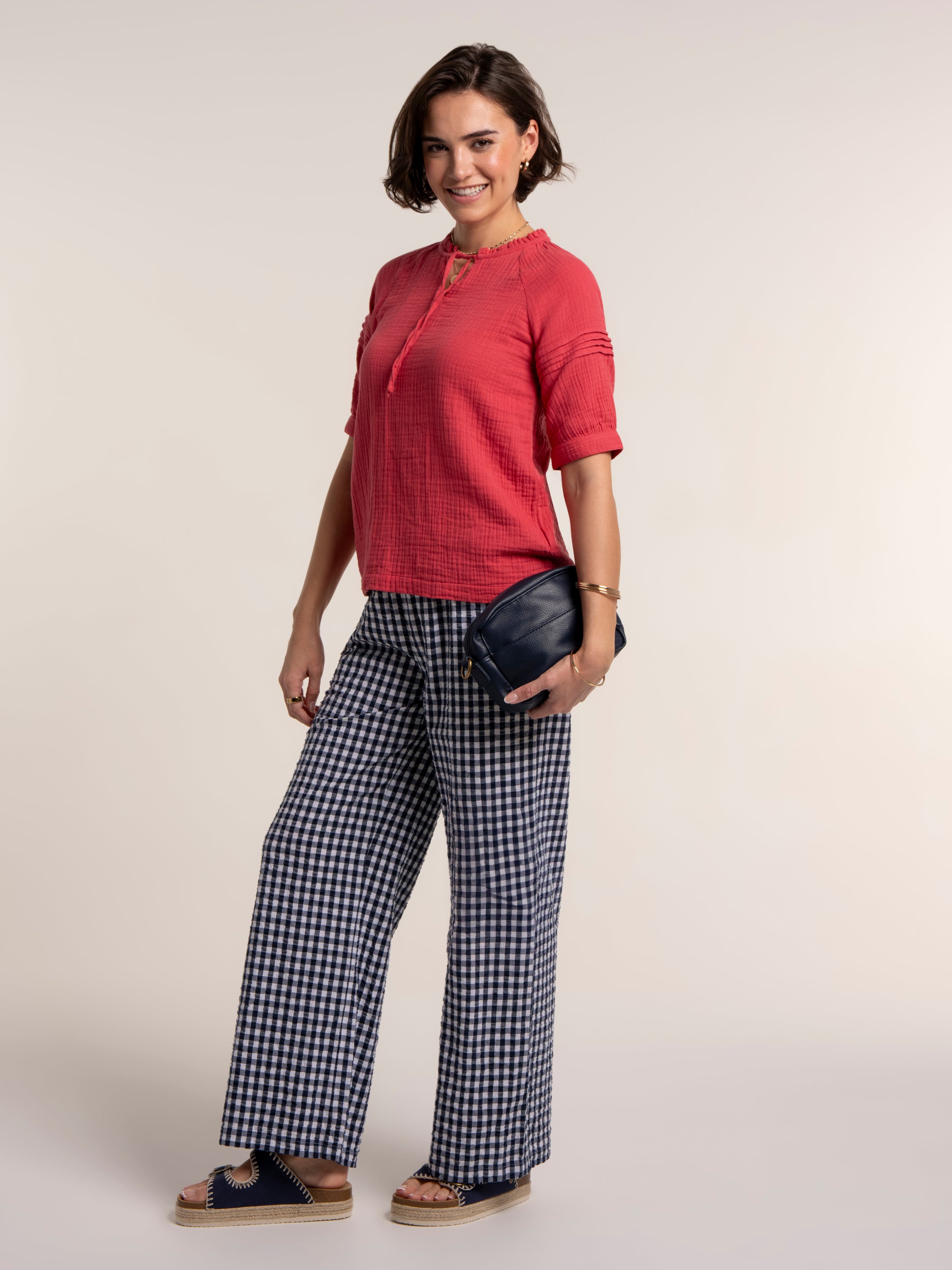 Becky Double Cloth Blouse