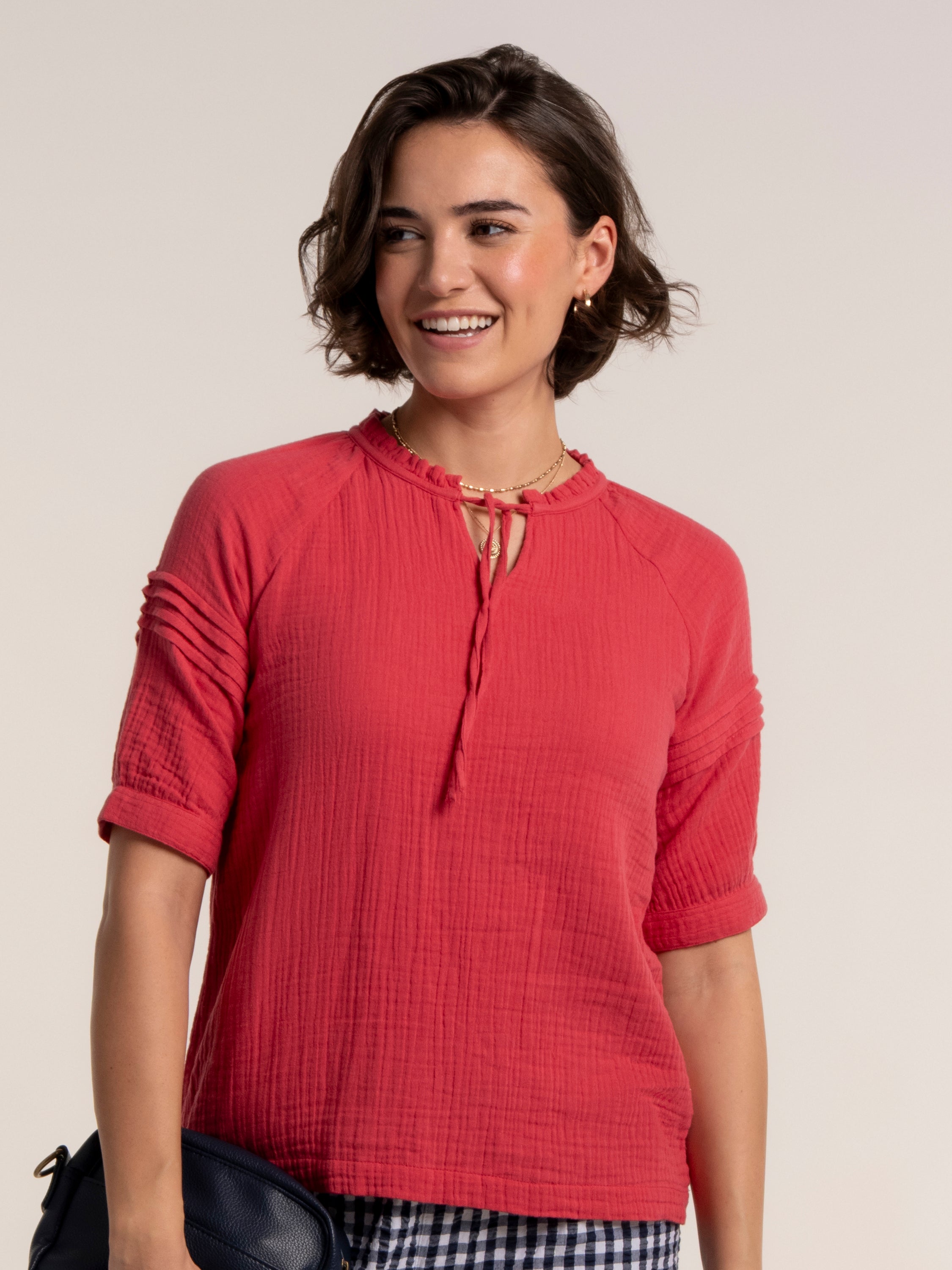 Becky Double Cloth Blouse