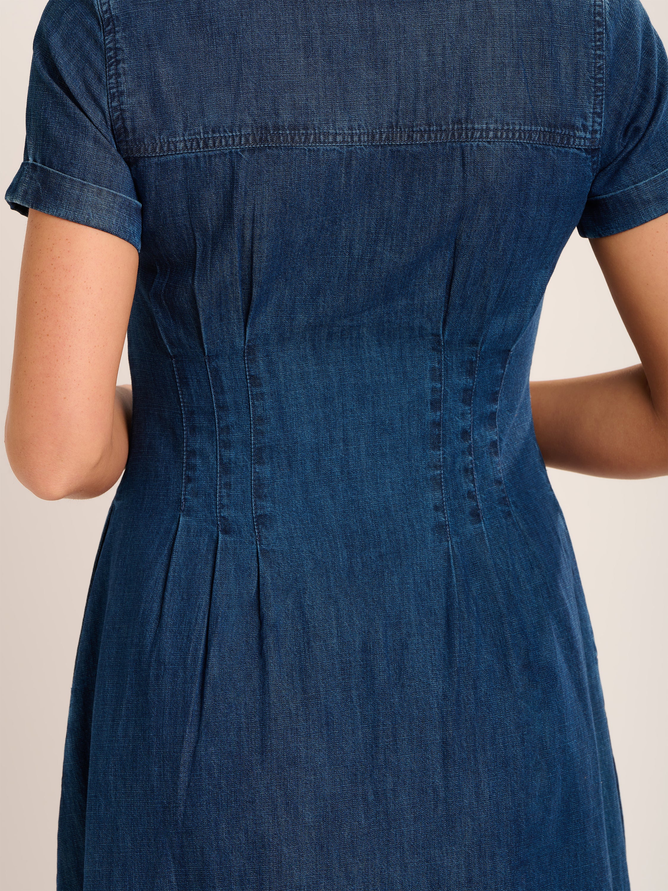 brakeburn denim dress Brakeburn Women's Icylyn 3/4 Sleeve Round Neck Dress