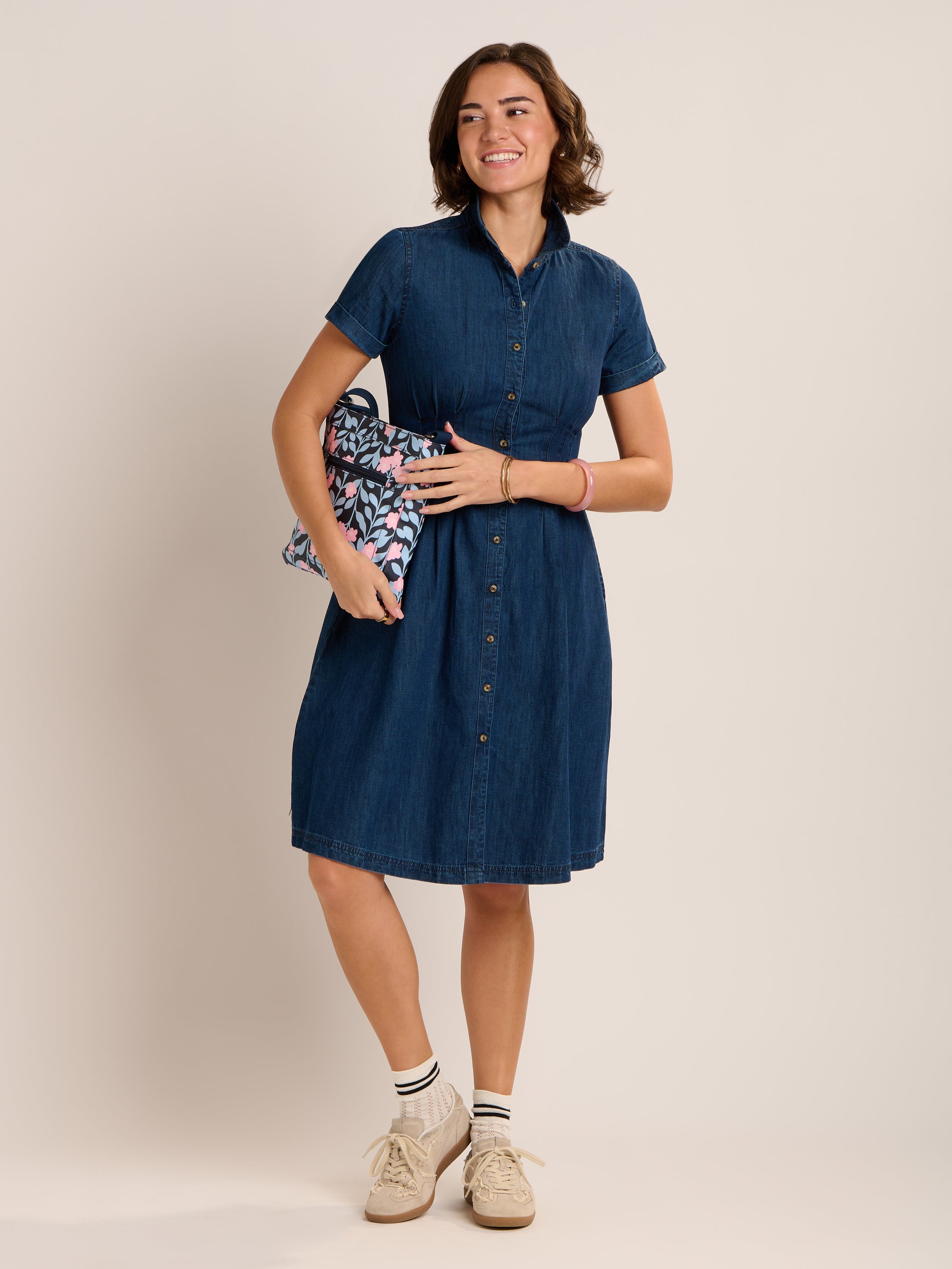 Antonia Knee Length Denim Dress
