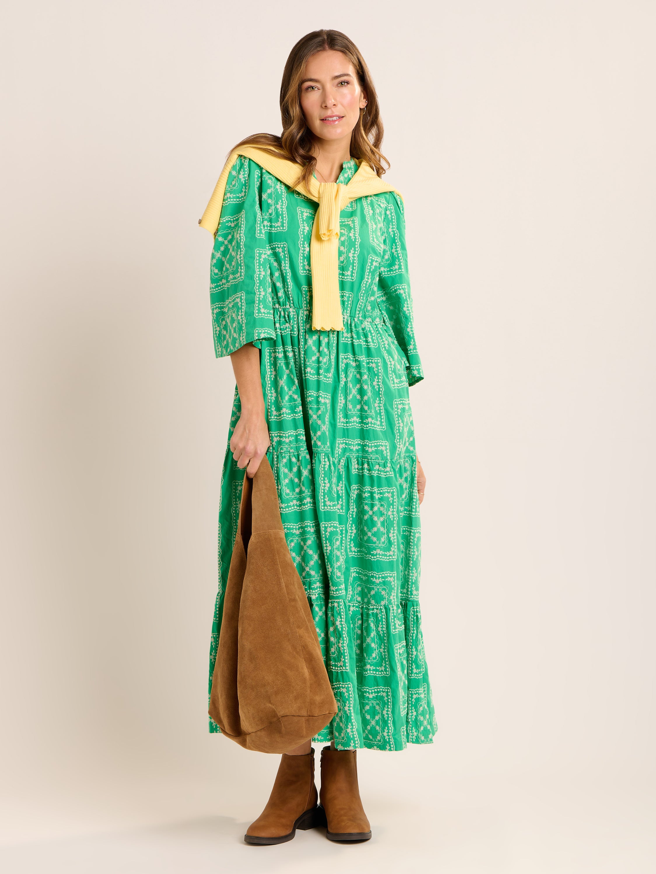 Clarisa Embroidered Maxi Dress