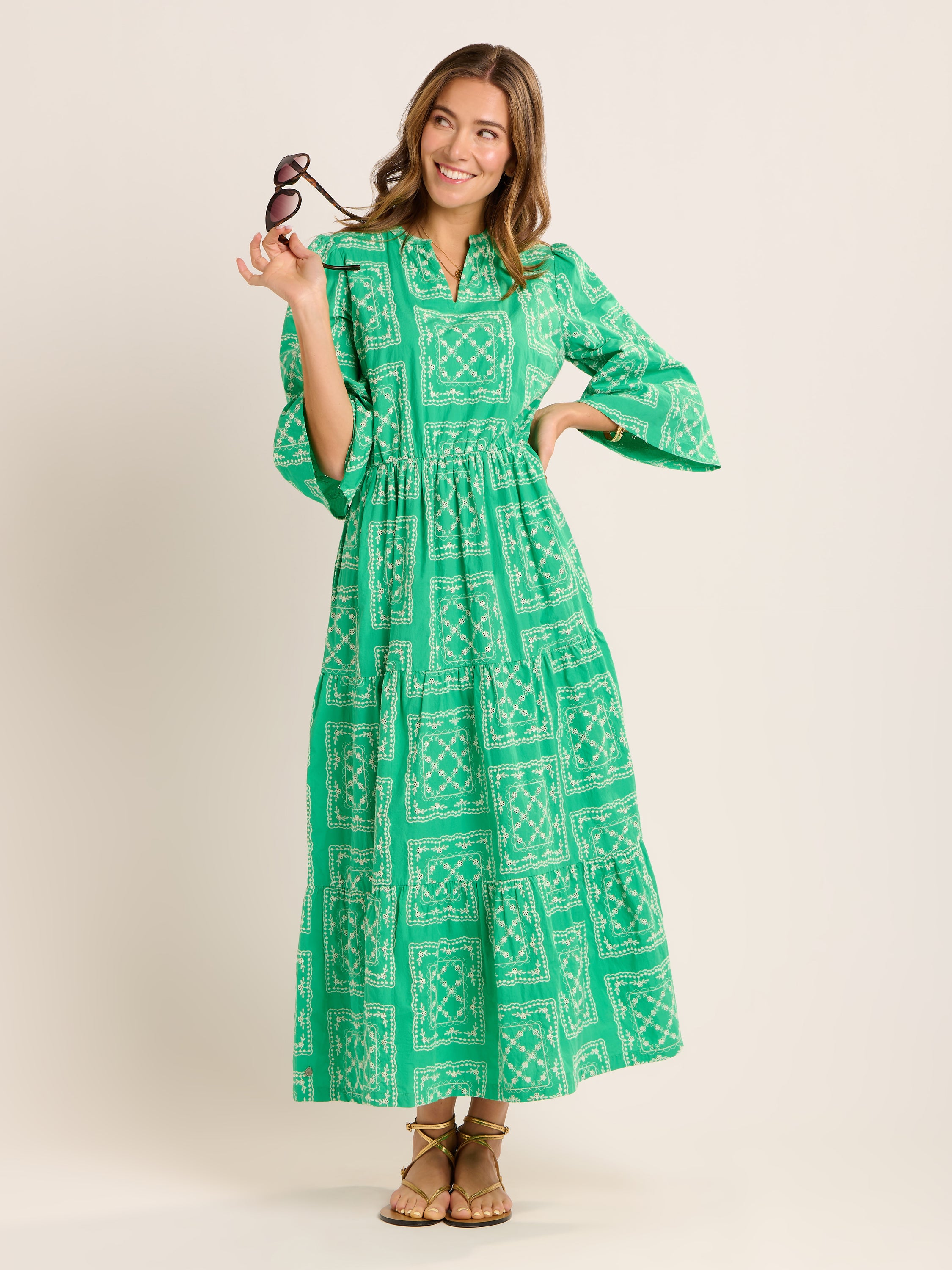 Clarisa Embroidered Maxi Dress