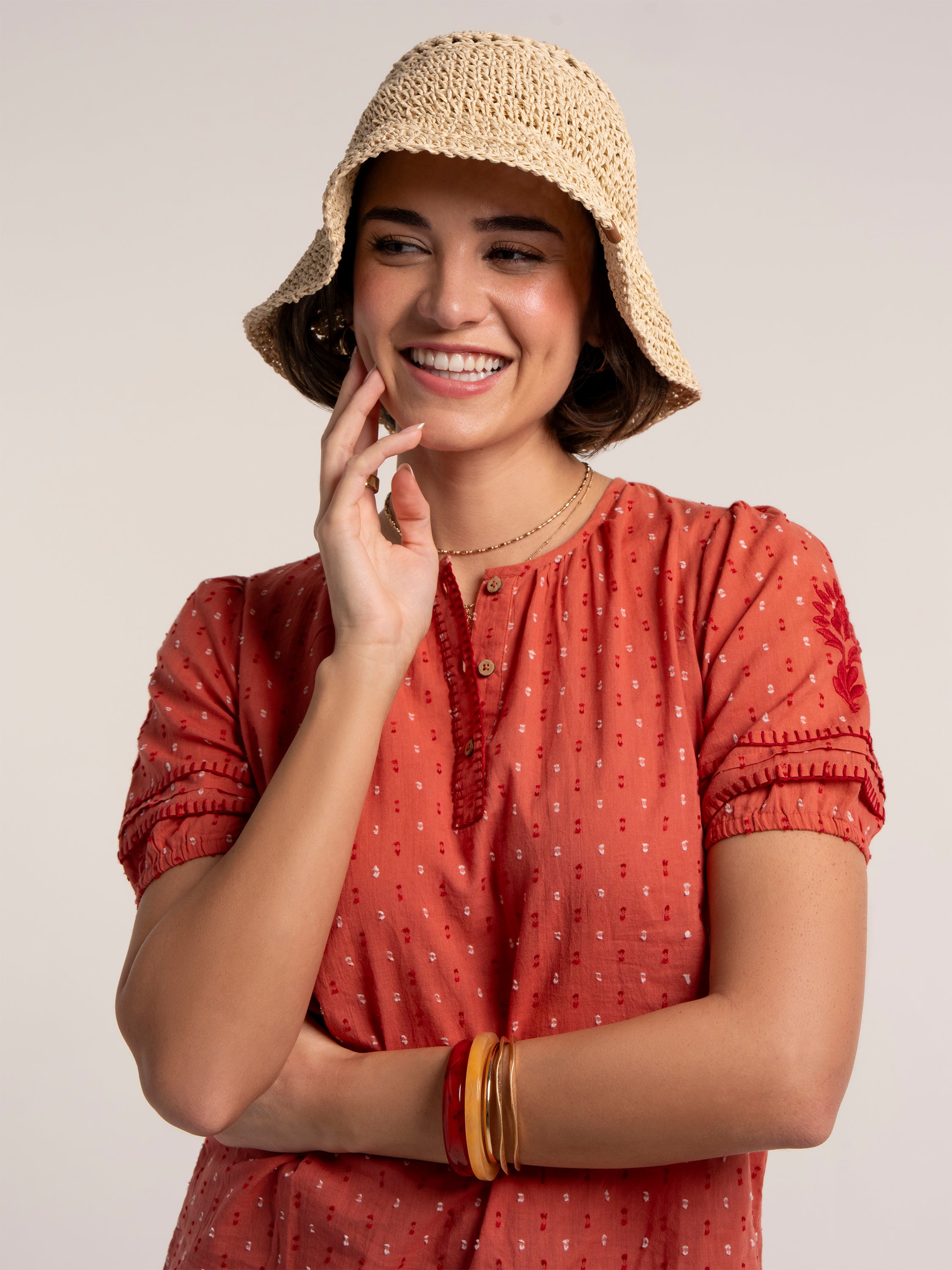 Delph Paper Straw Bucket Hat