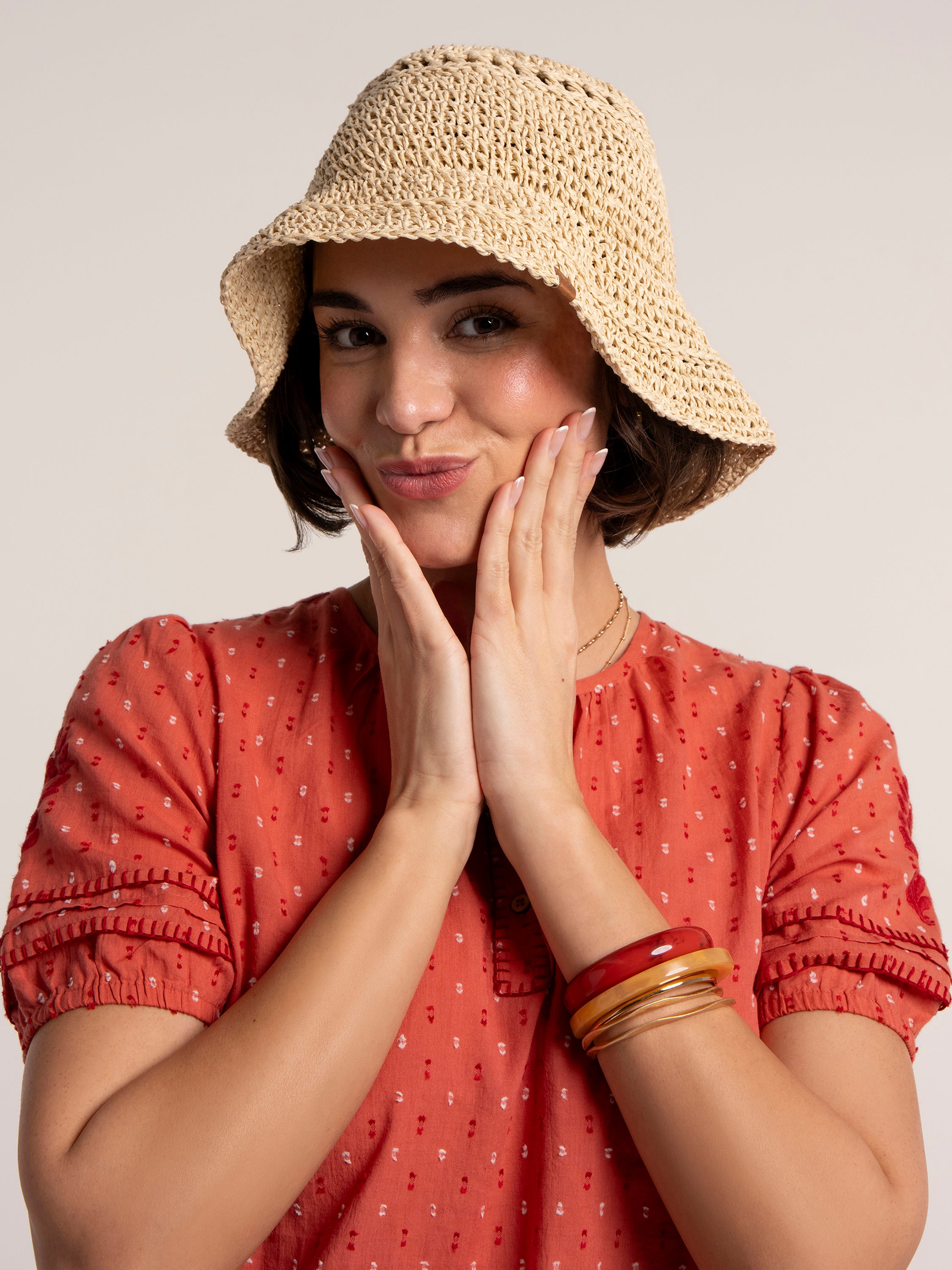 Delph Paper Straw Bucket Hat