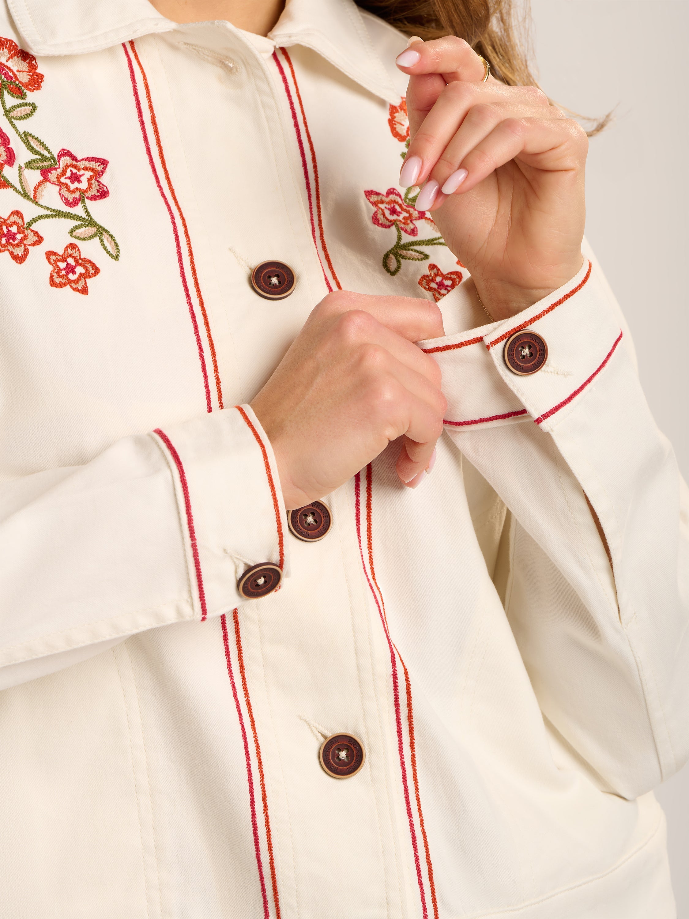 Celestina Embroidered Denim Jacket