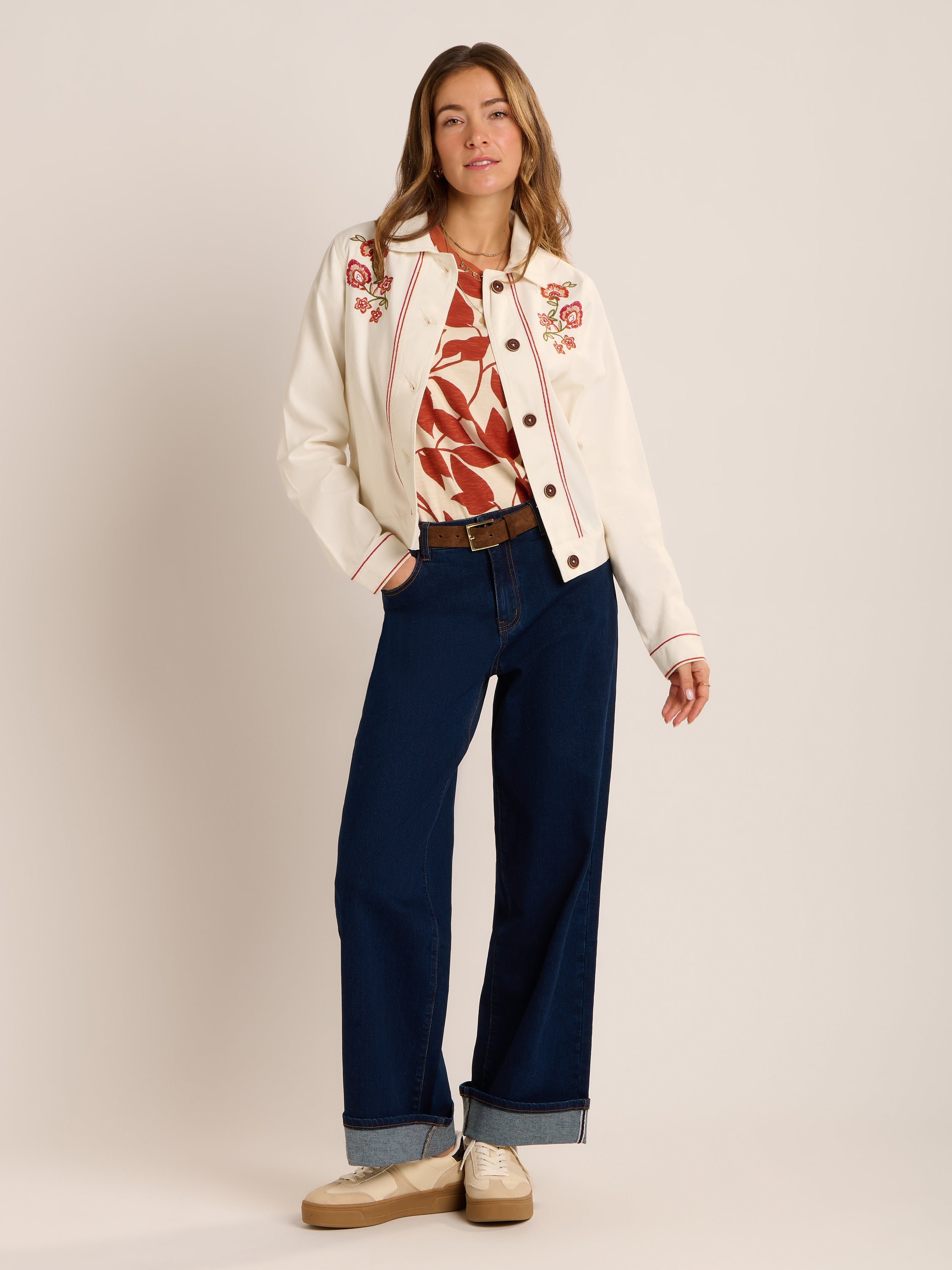 Celestina Embroidered Denim Jacket