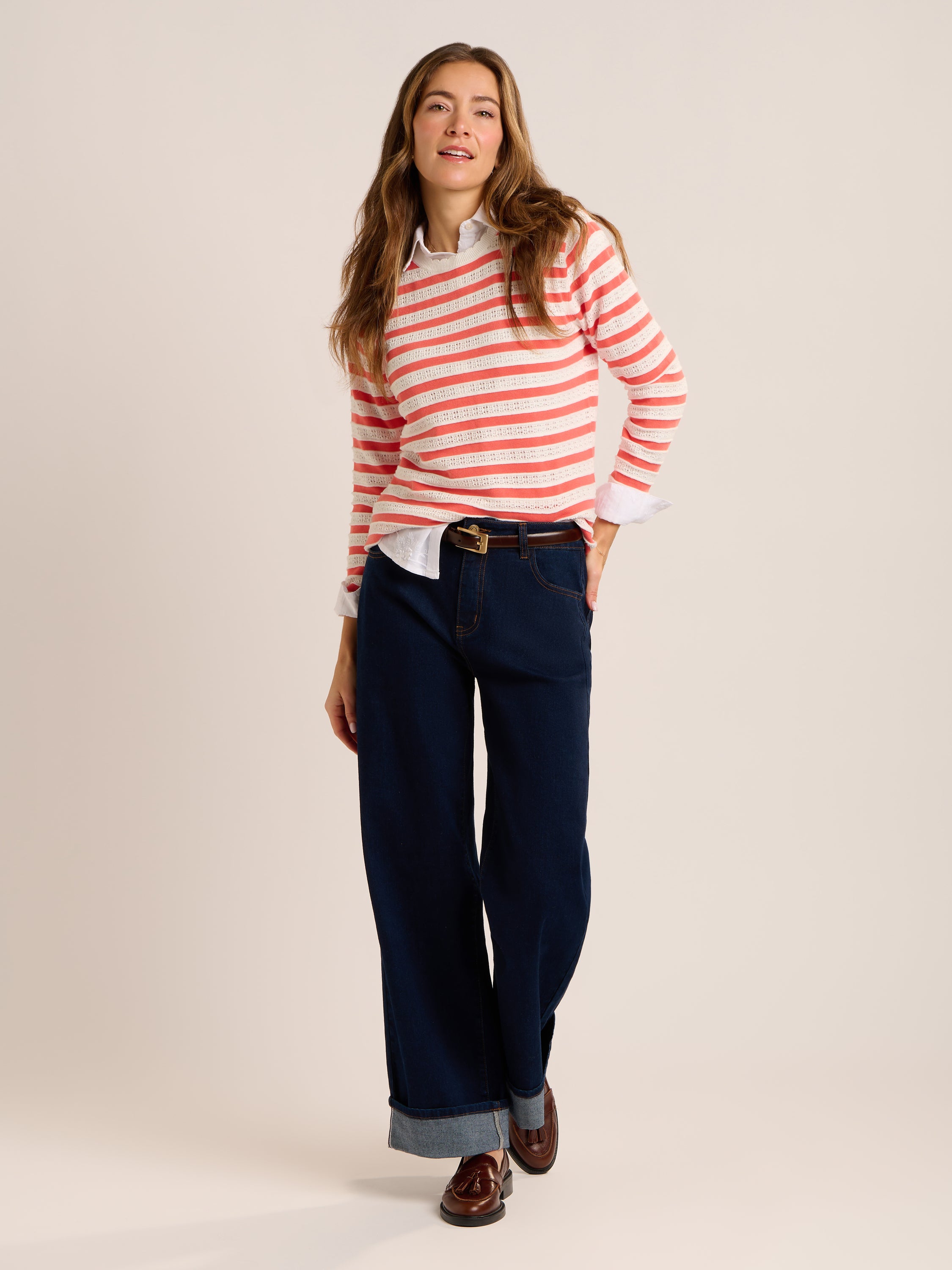 Revelle Scallop Crew Neck Jumper