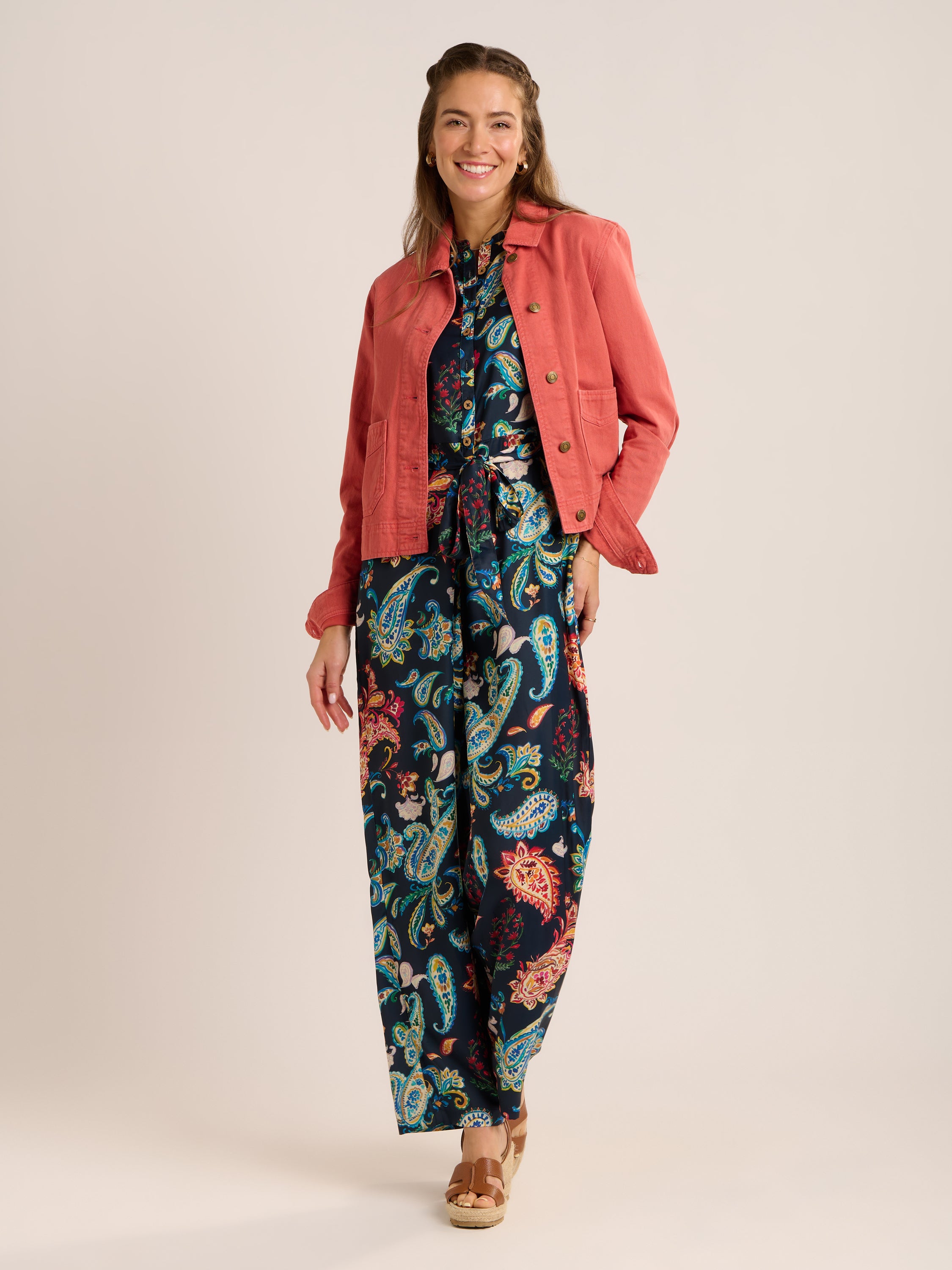 Olivia Paisley Wide Leg Jumpsuit