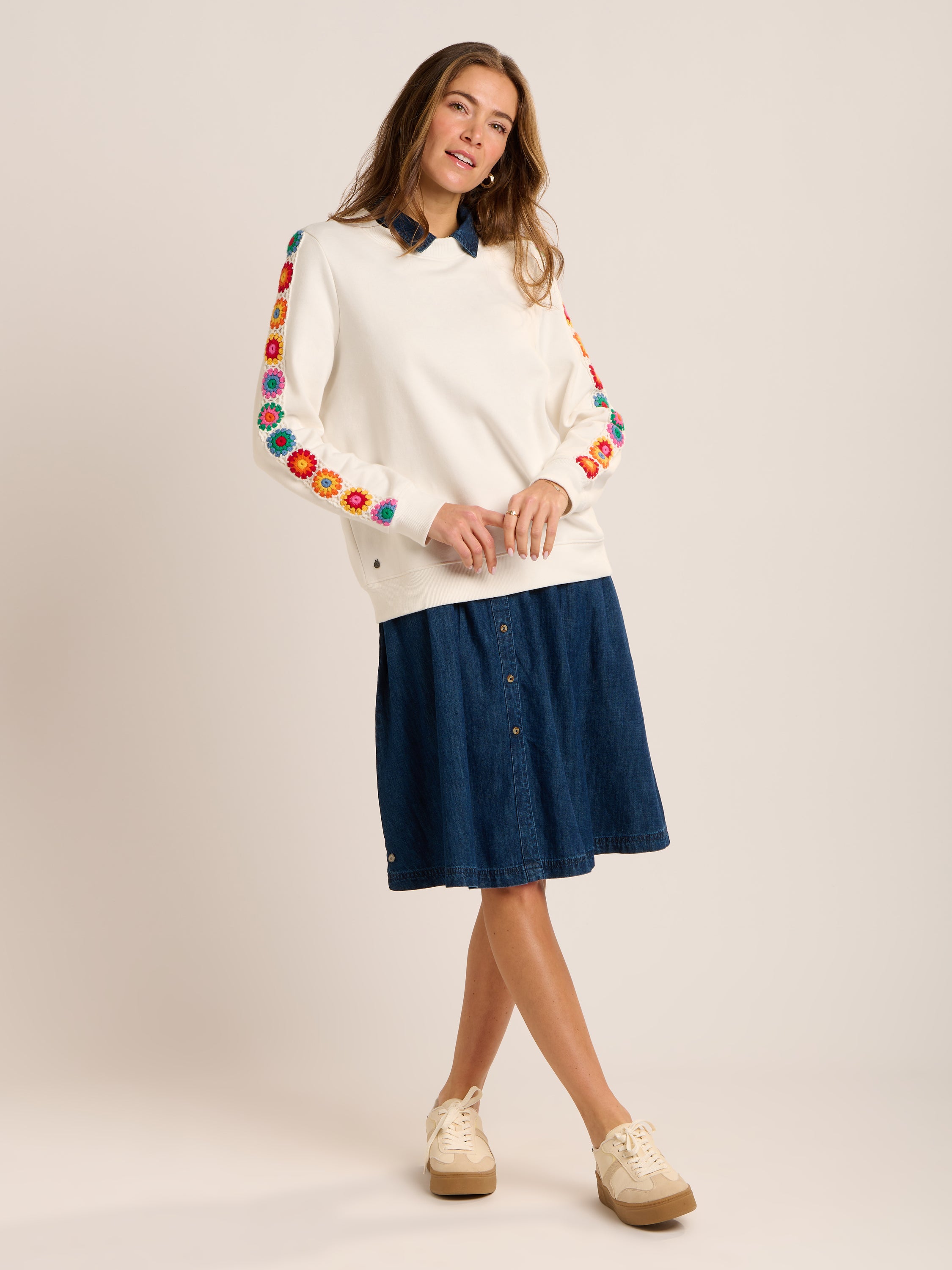 Jordan Crew Neck Crochet Sweatshirt