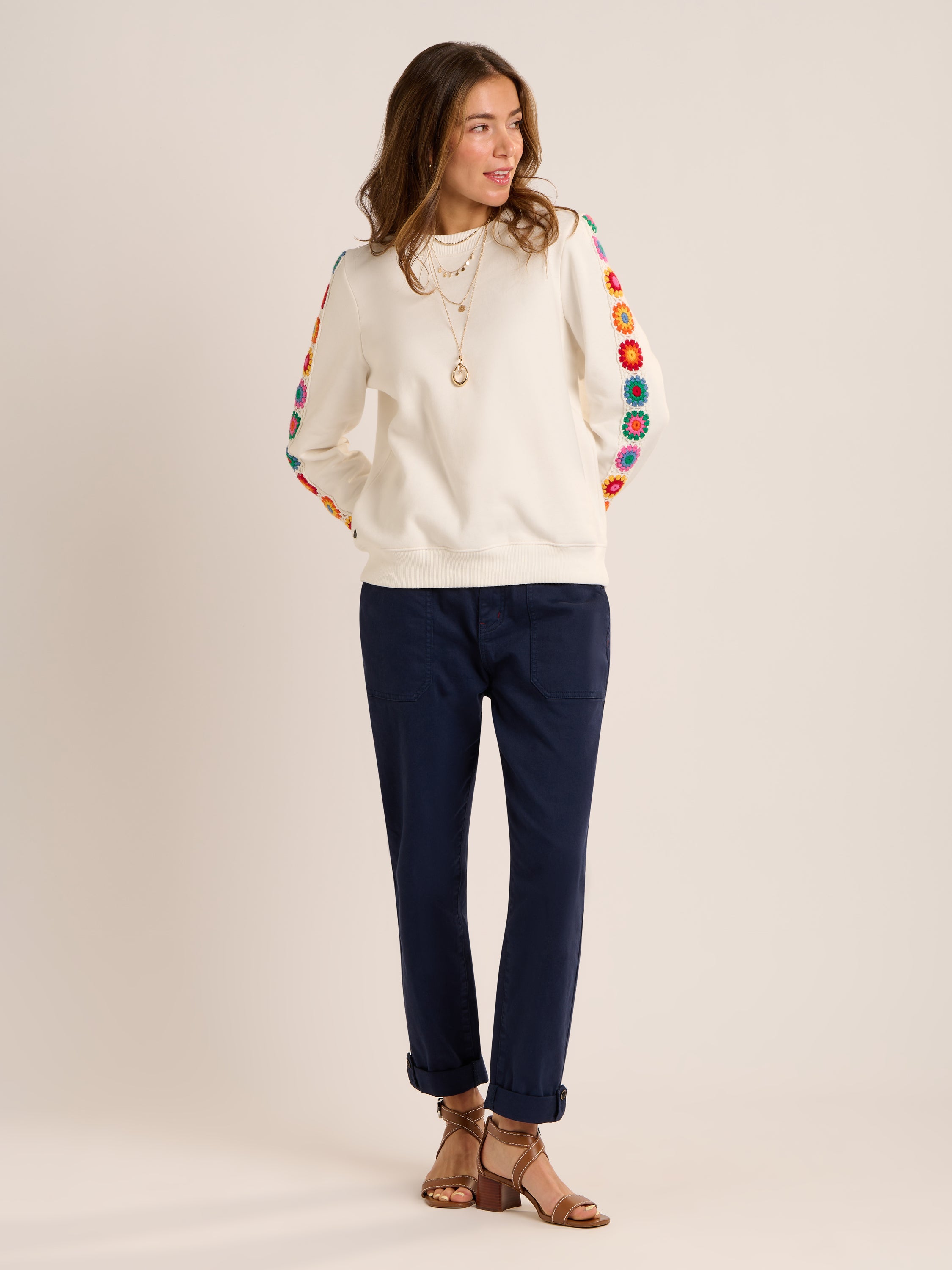 Jordan Crew Neck Crochet Sweatshirt