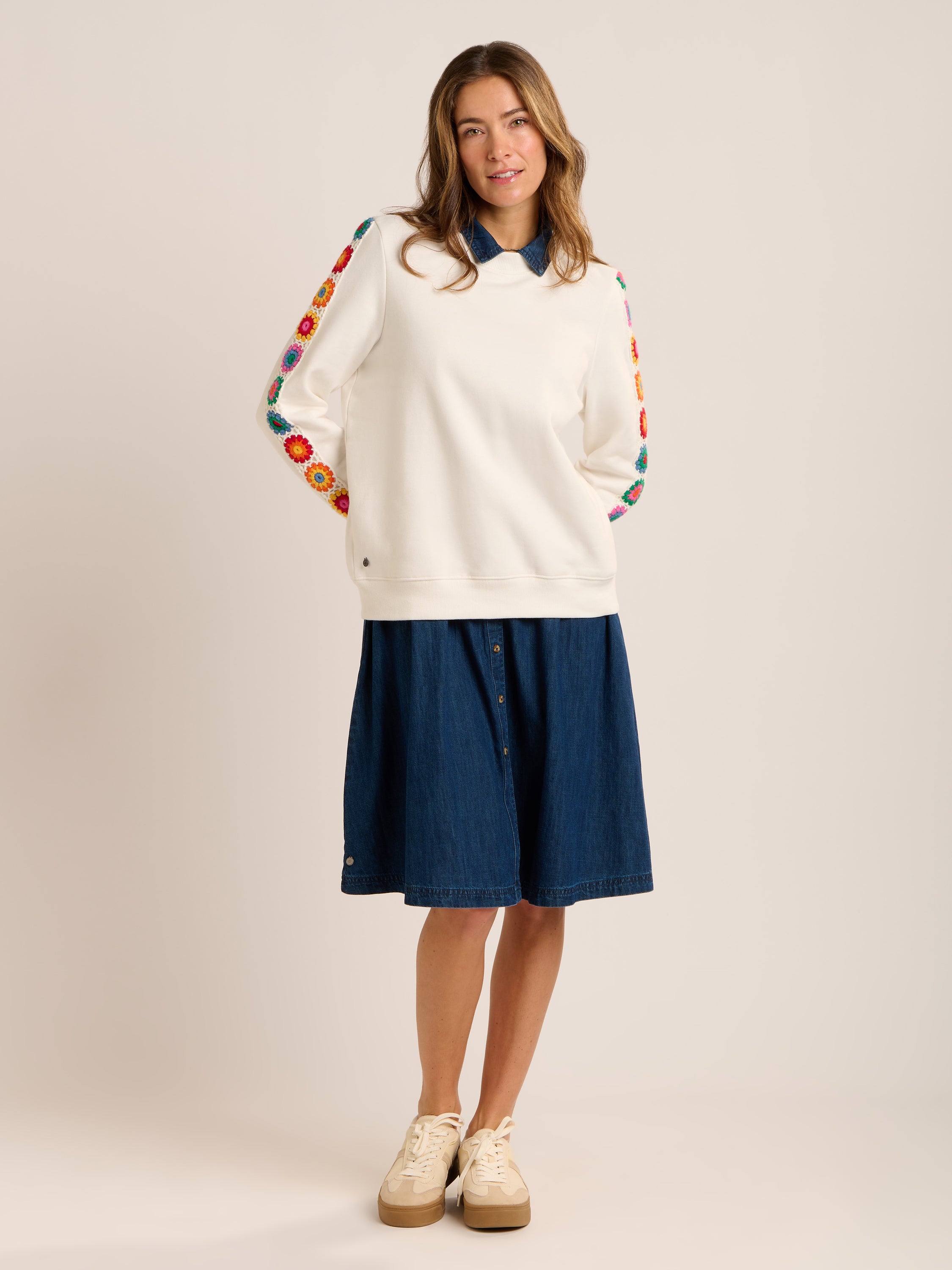 Jordan Crew Neck Crochet Sweatshirt