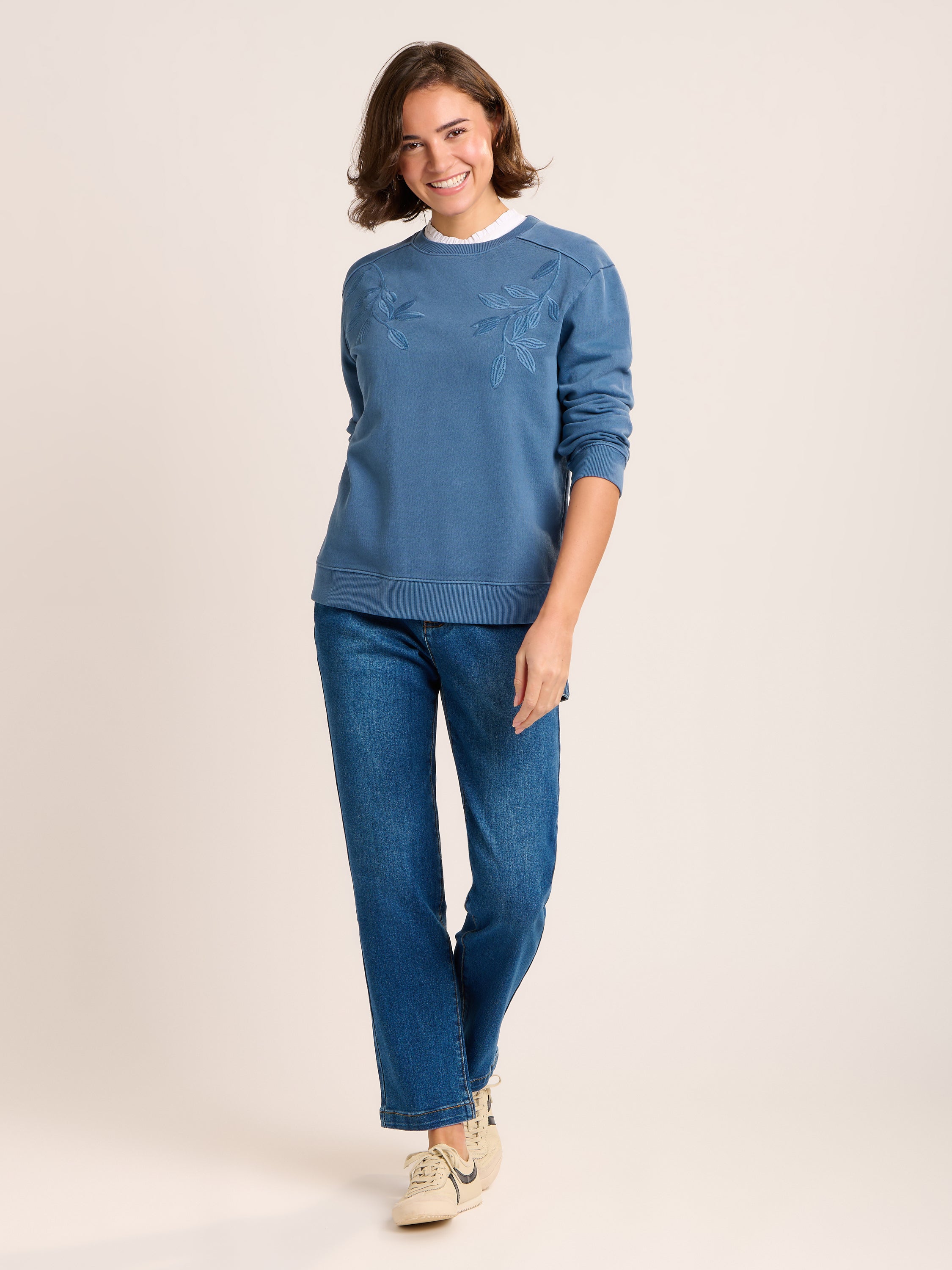 Frome Embroidered Crew Neck Sweatshirt