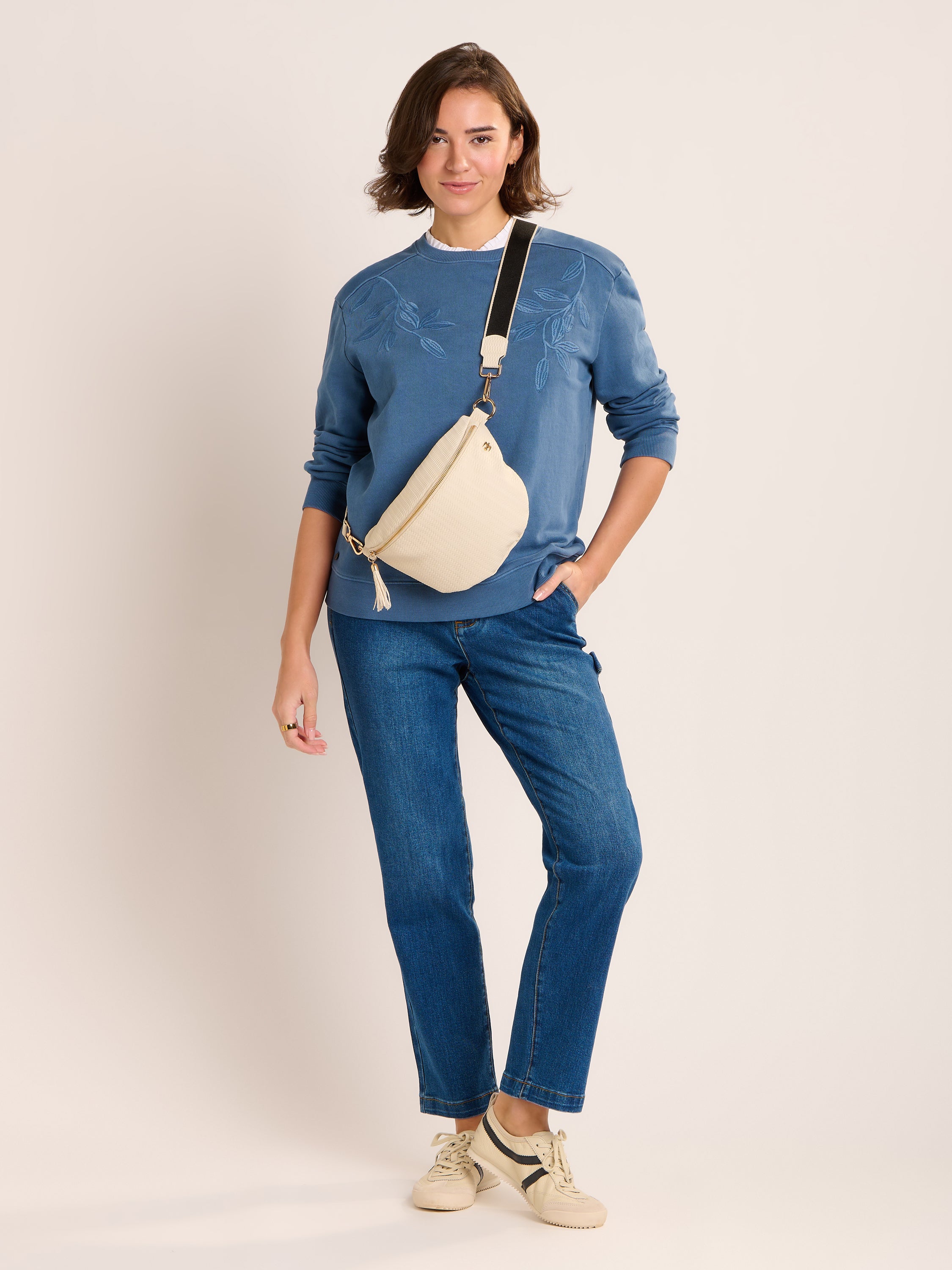 Frome Embroidered Crew Neck Sweatshirt