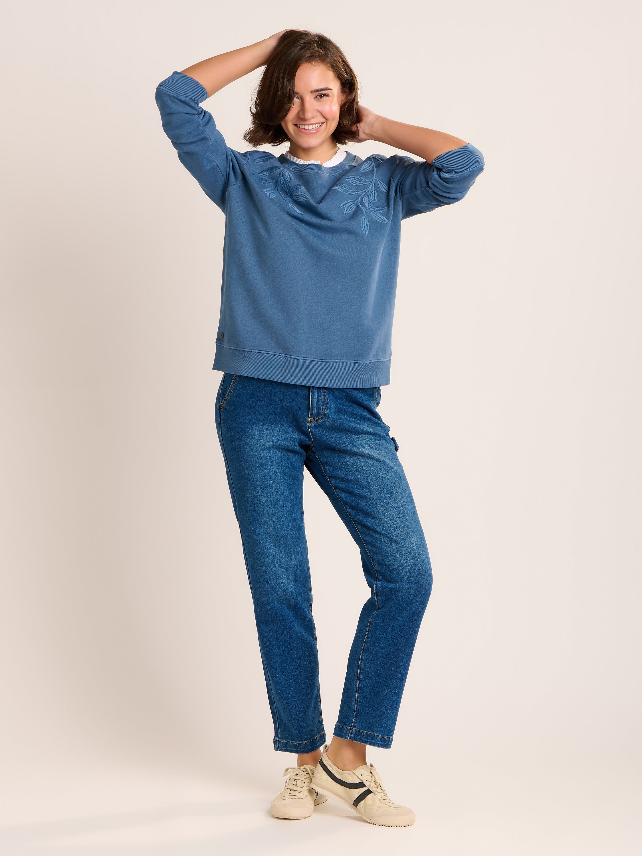 Frome Embroidered Crew Neck Sweatshirt