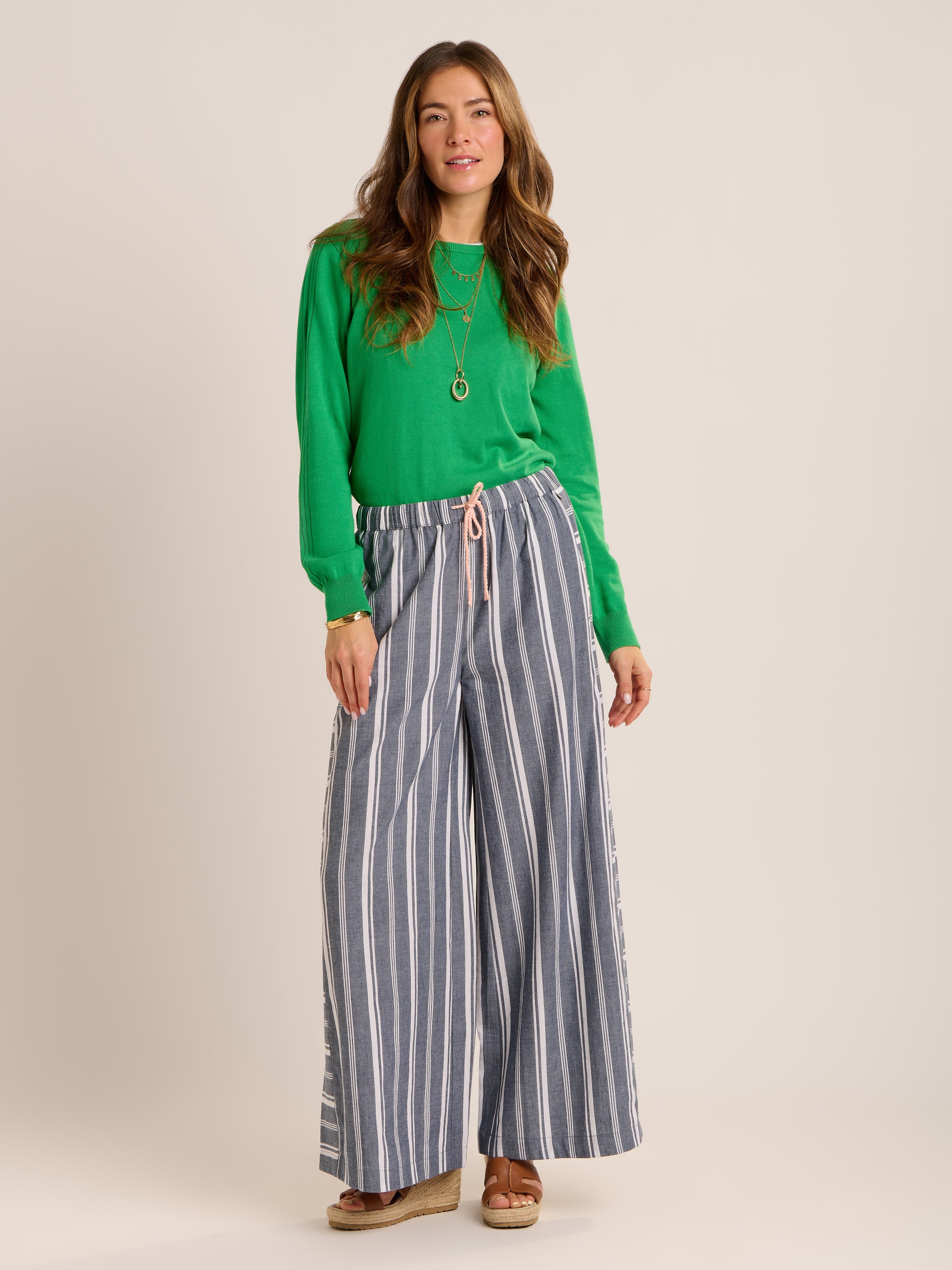 Marlowe Stripe Wide Leg Beach Pants