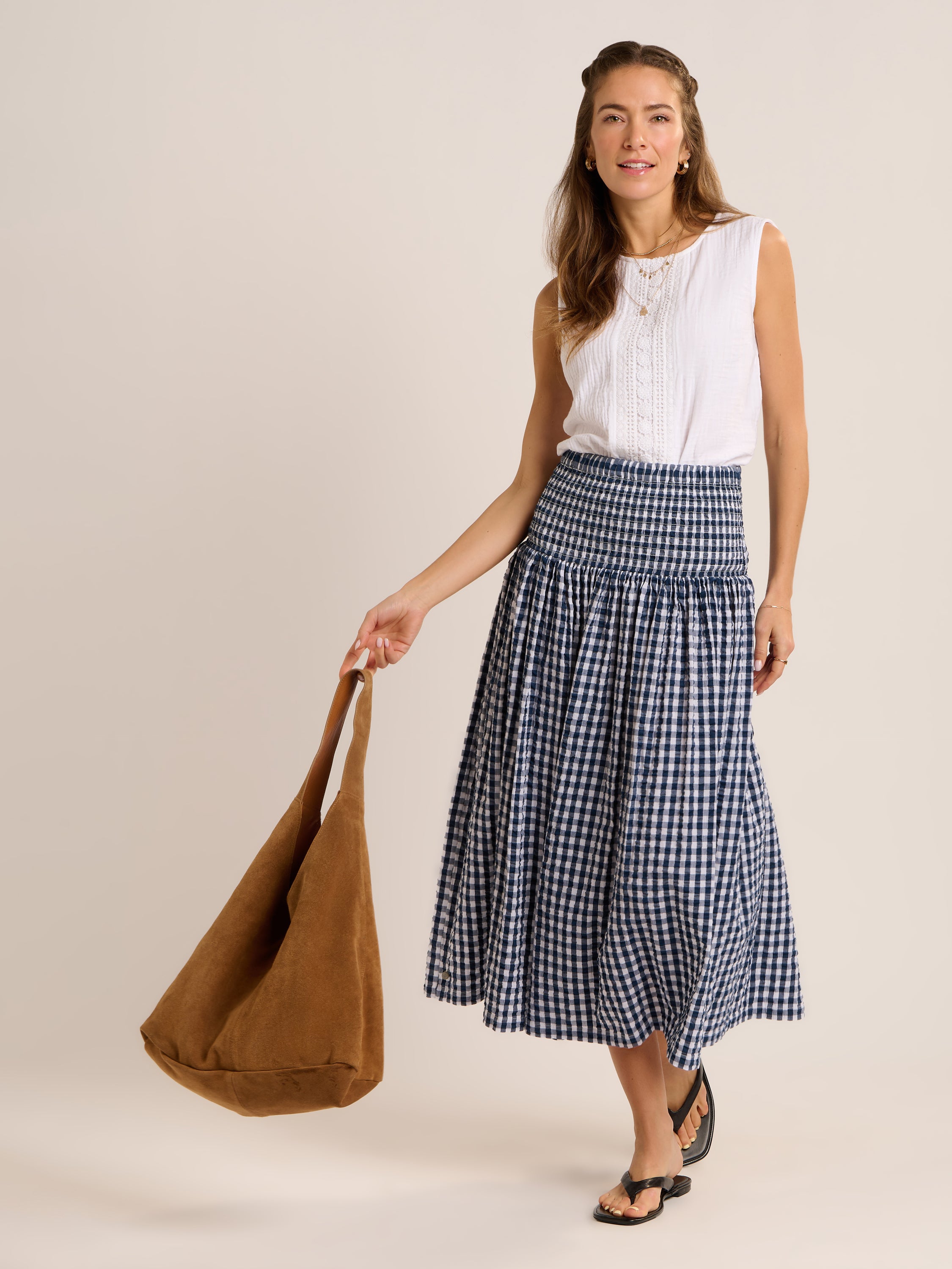 Lilly Double Cloth Sleeveless Blouse
