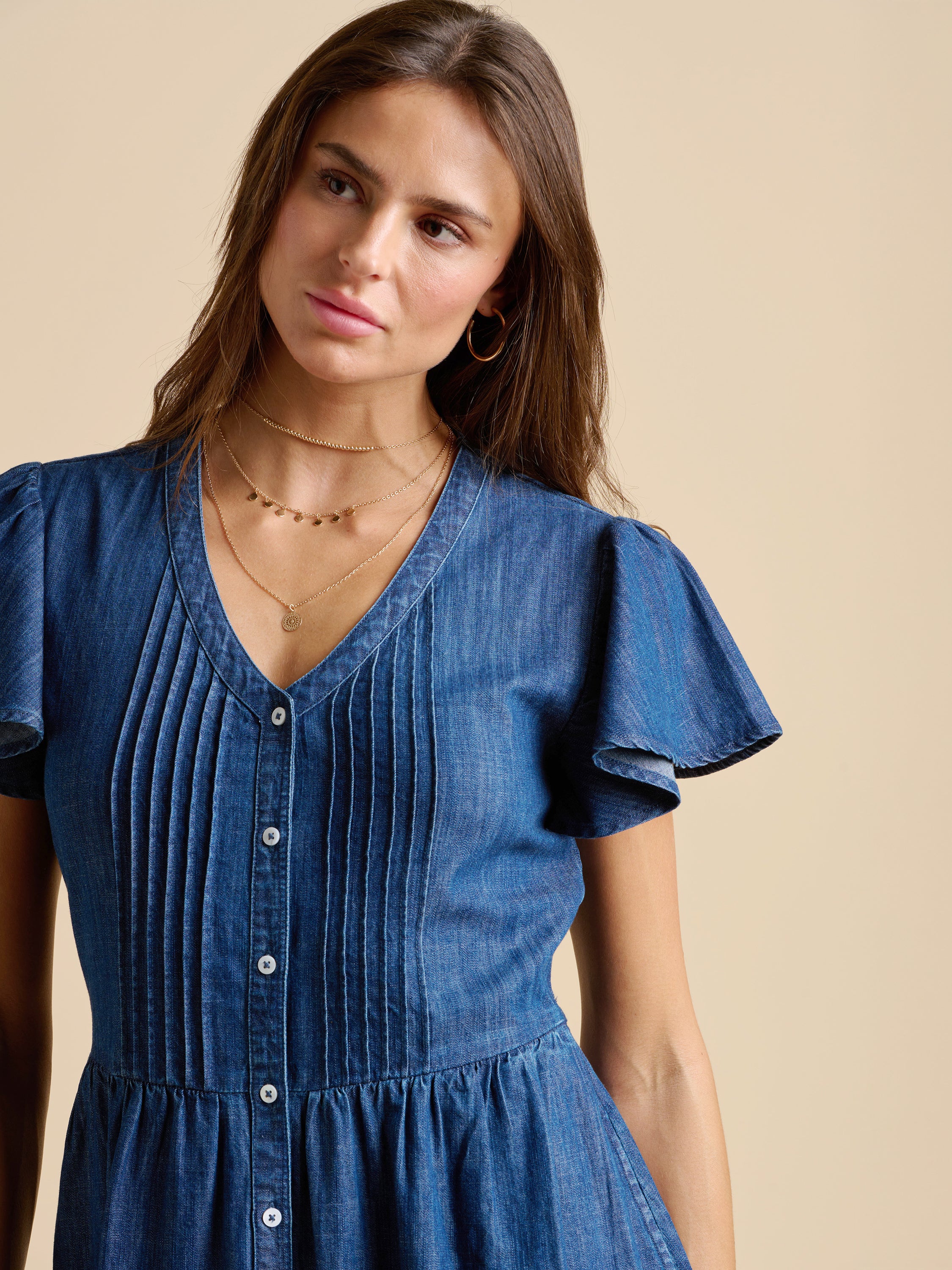 brakeburn denim dress Women's Blue Betsy Shirt Dress