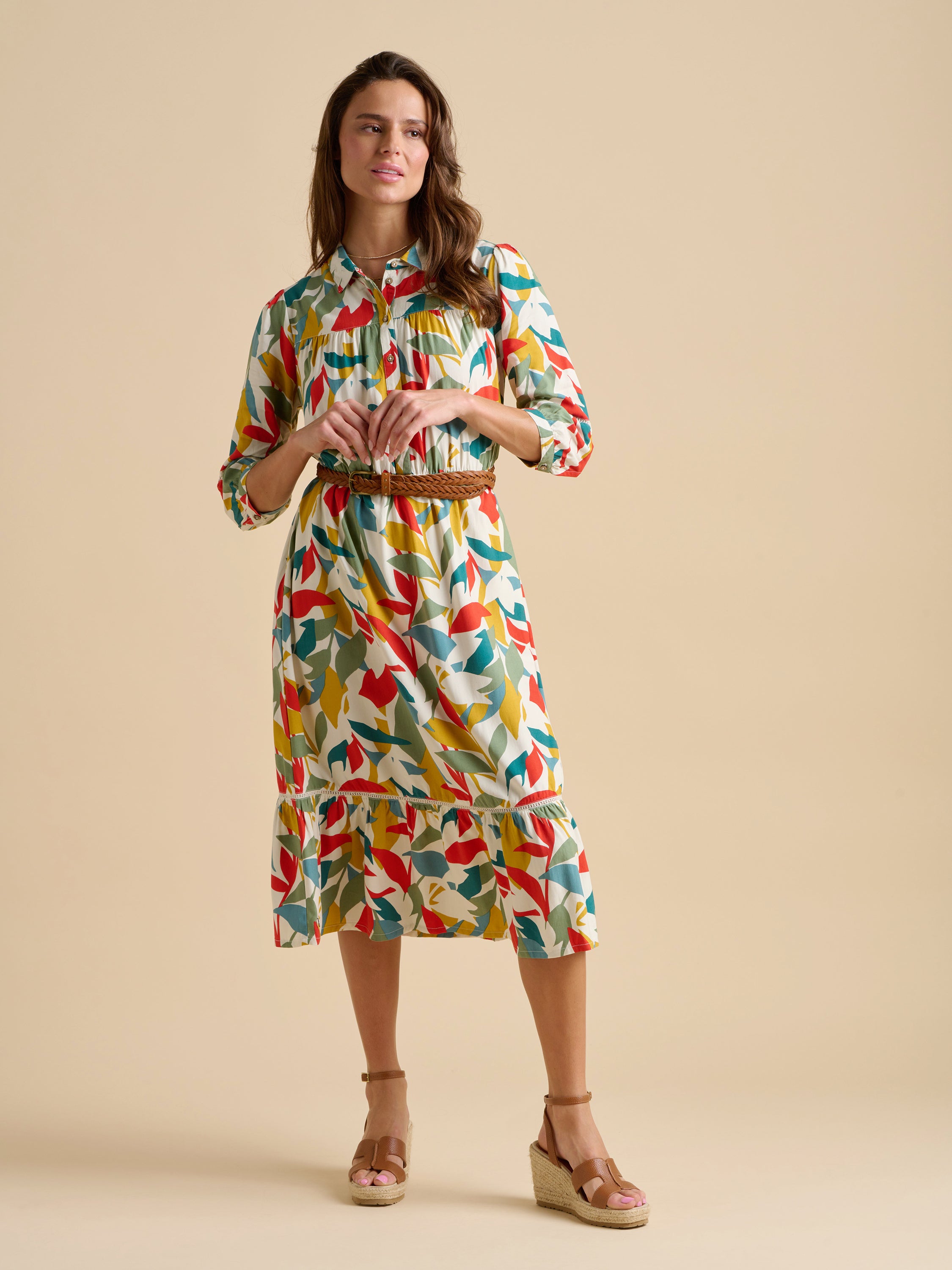 fitted lace wedding dress Sienna Maxi in The Fall Leaves Print S / Fall Leaves Print