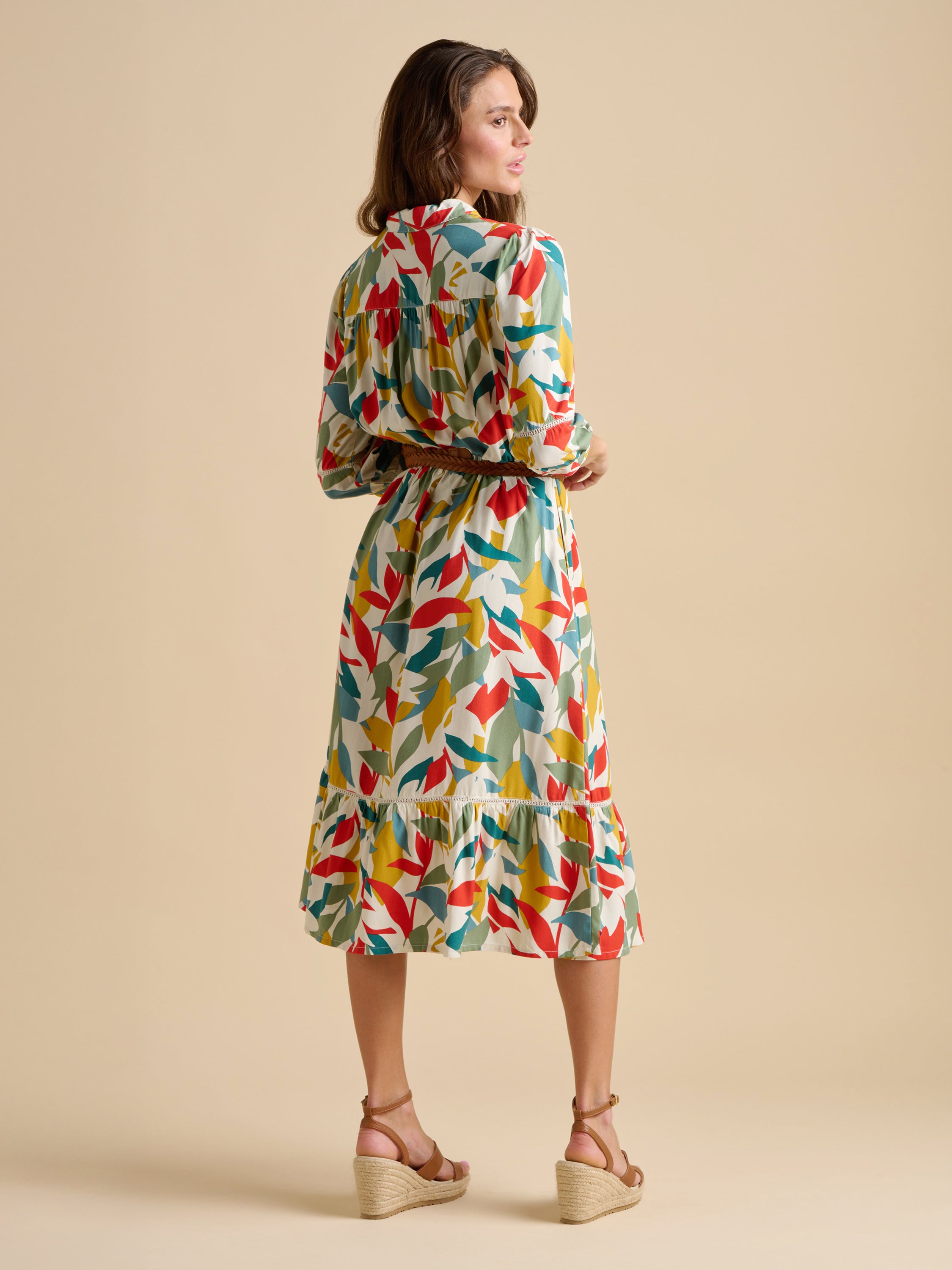 Falling Leaves Midi Dress
