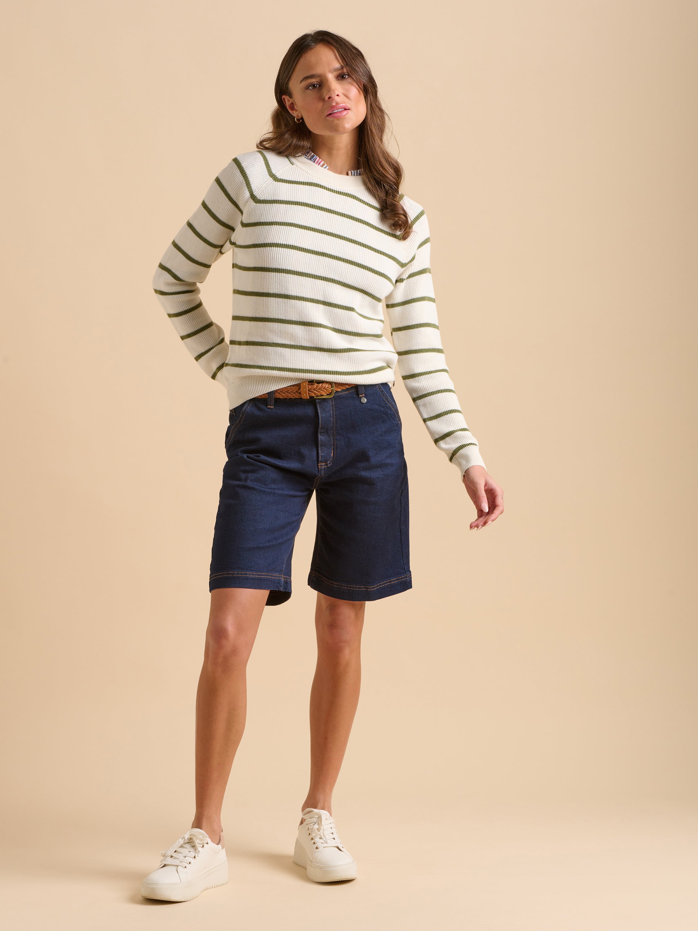 Wide Leg Denim Short