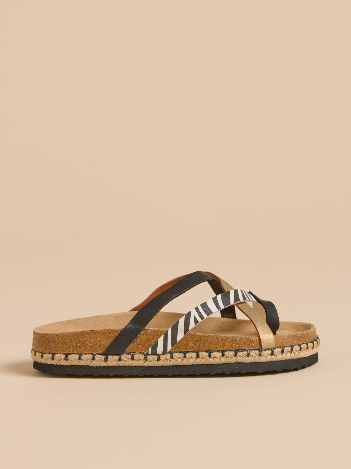 Zebra Strap Sandals