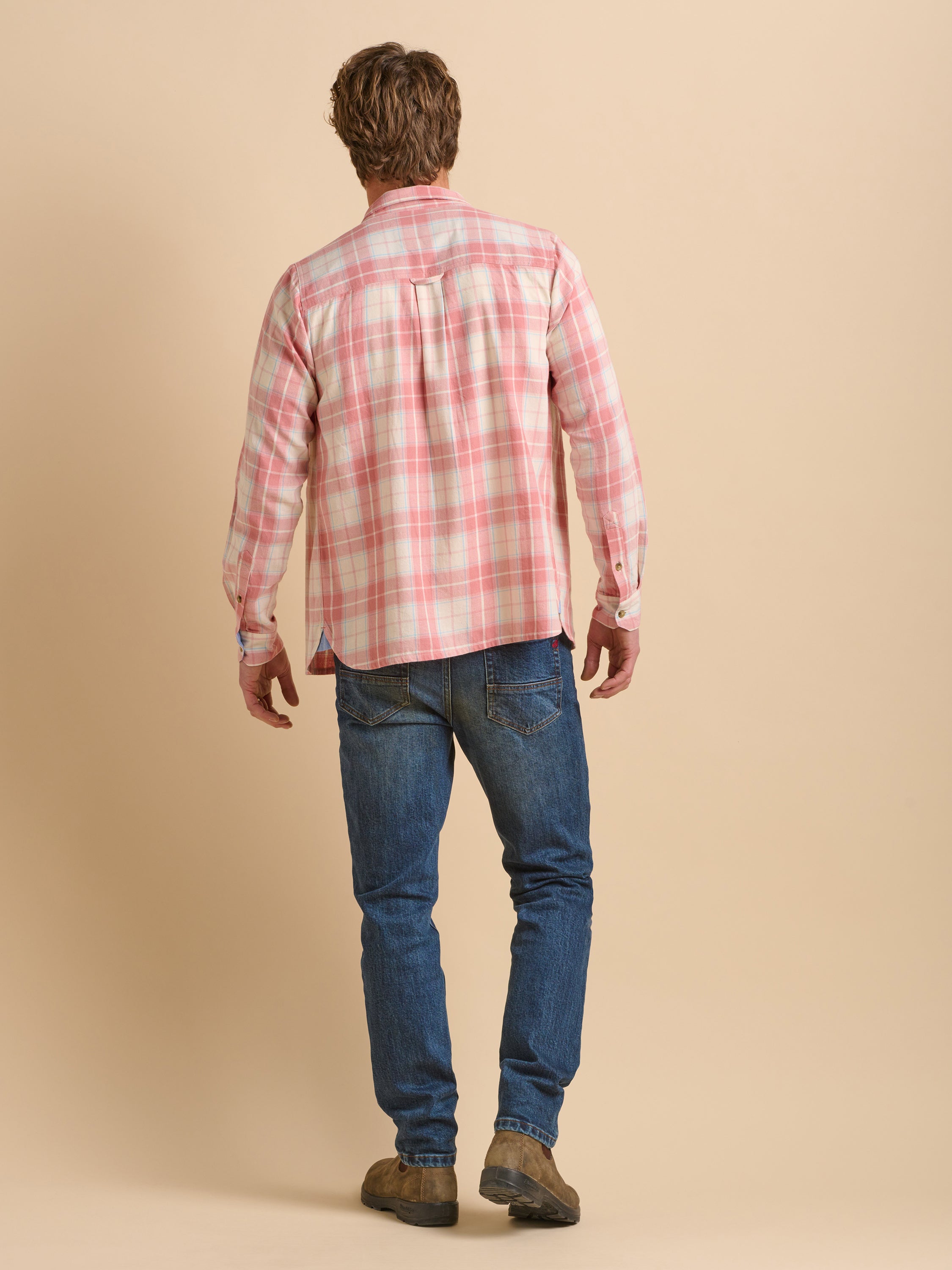 Long Sleeve Pink Check Shirt