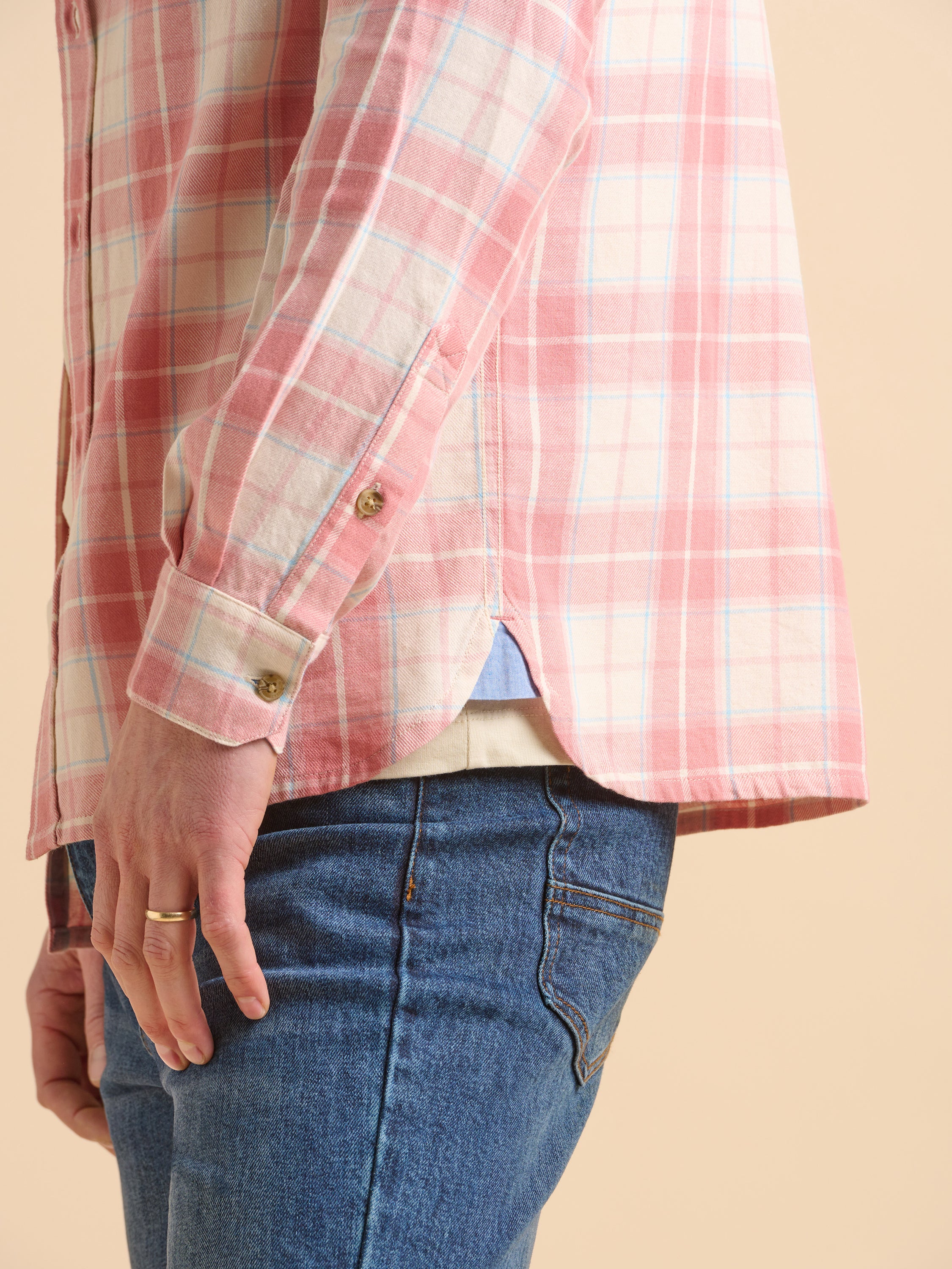 Long Sleeve Pink Check Shirt