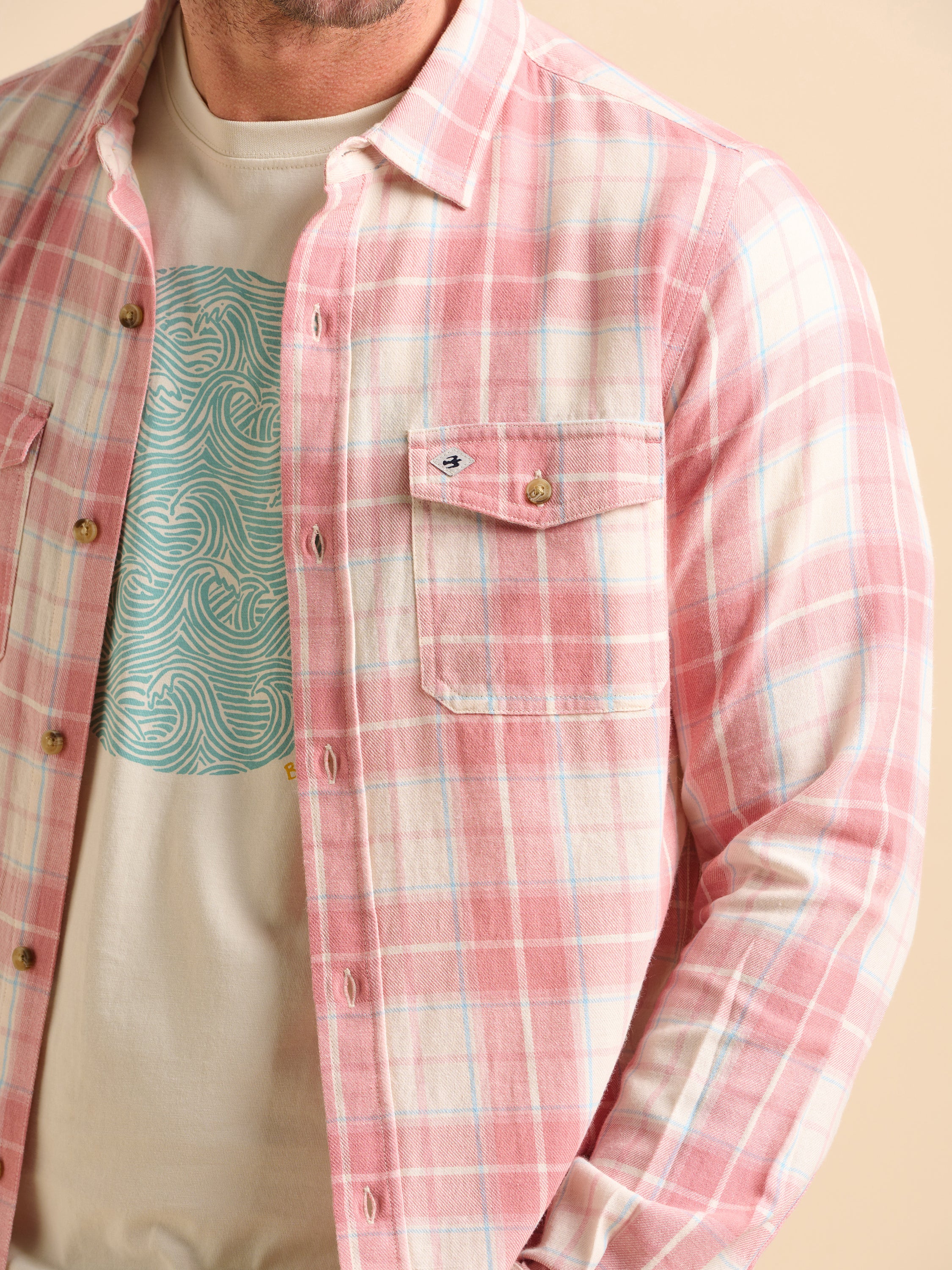 Long Sleeve Pink Check Shirt