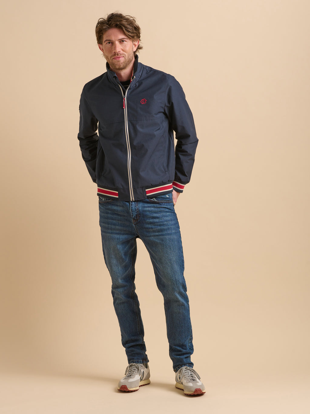 Mens Navy Classic Jacket | Brakeburn