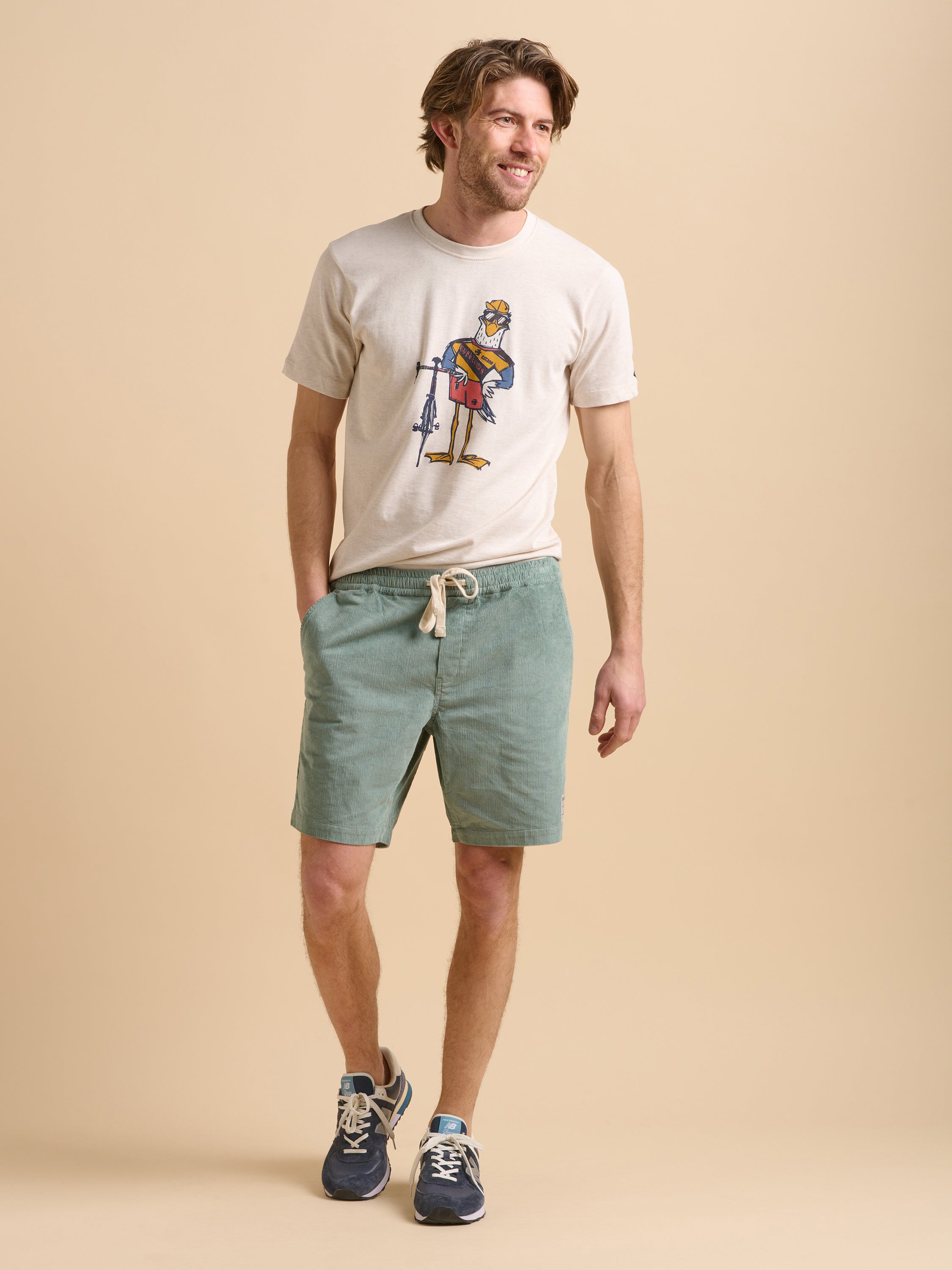 Green Cord Shorts