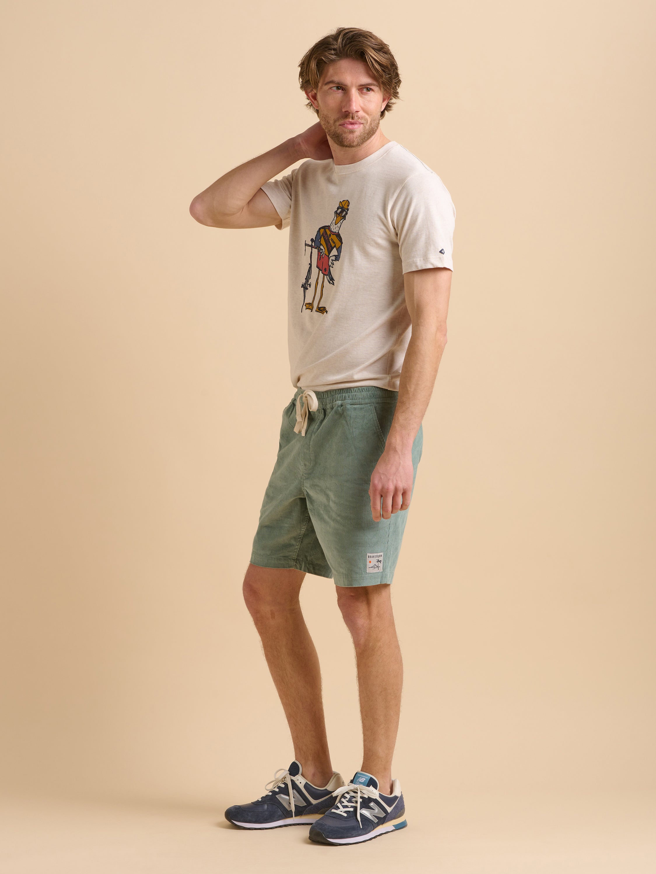Green Cord Shorts