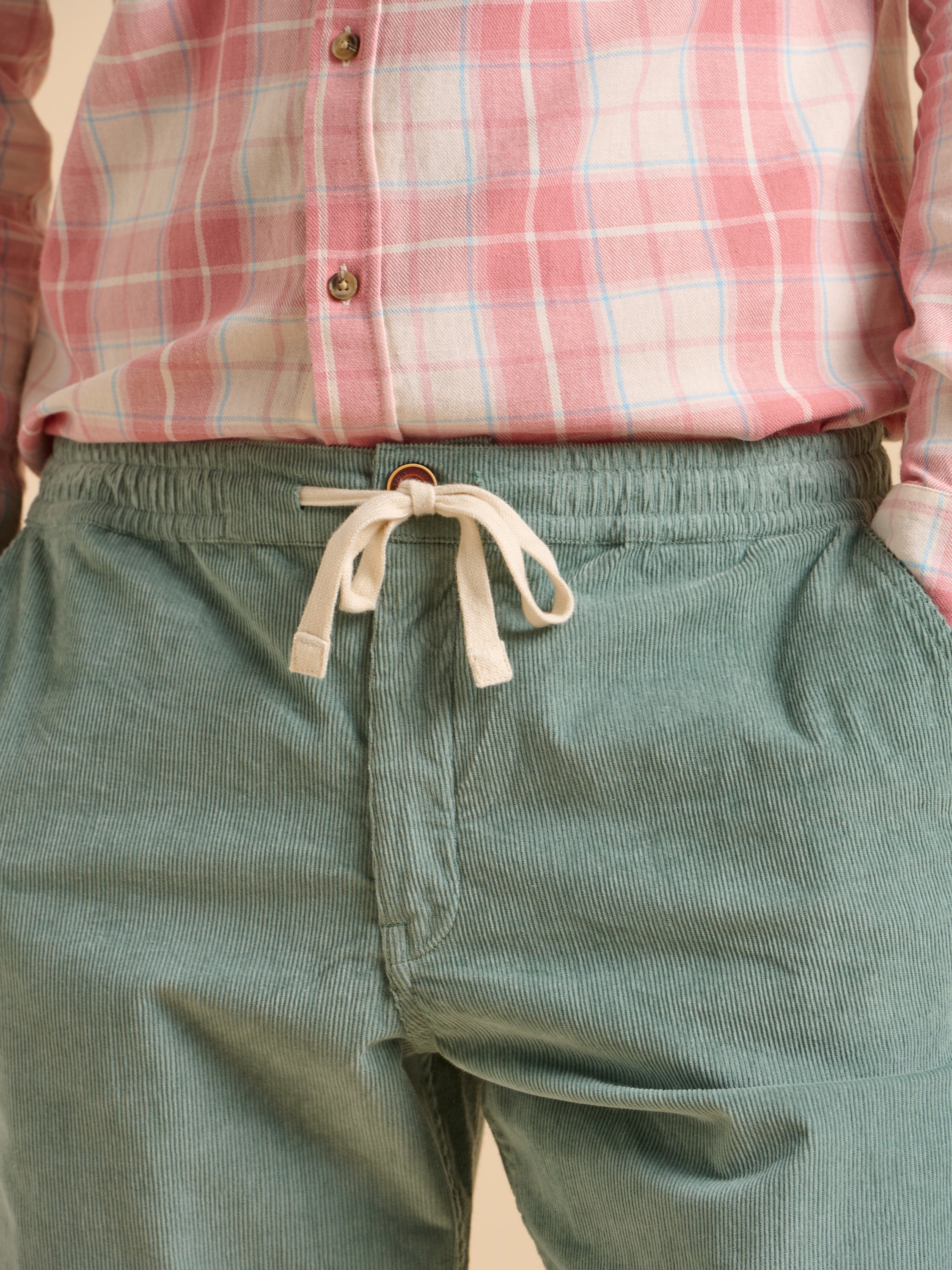 Aqua Corduroy Trouser