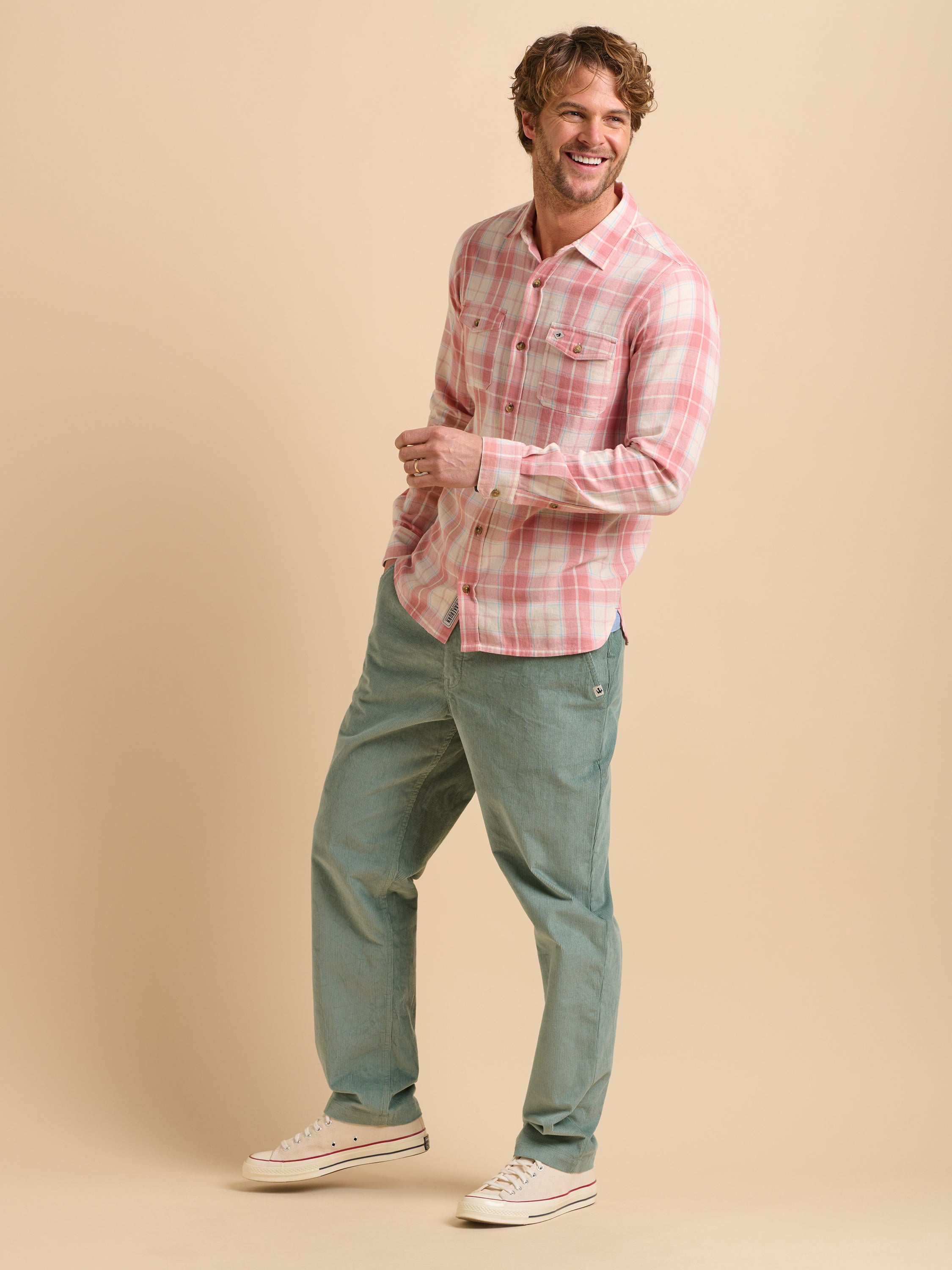 Aqua Corduroy Trouser