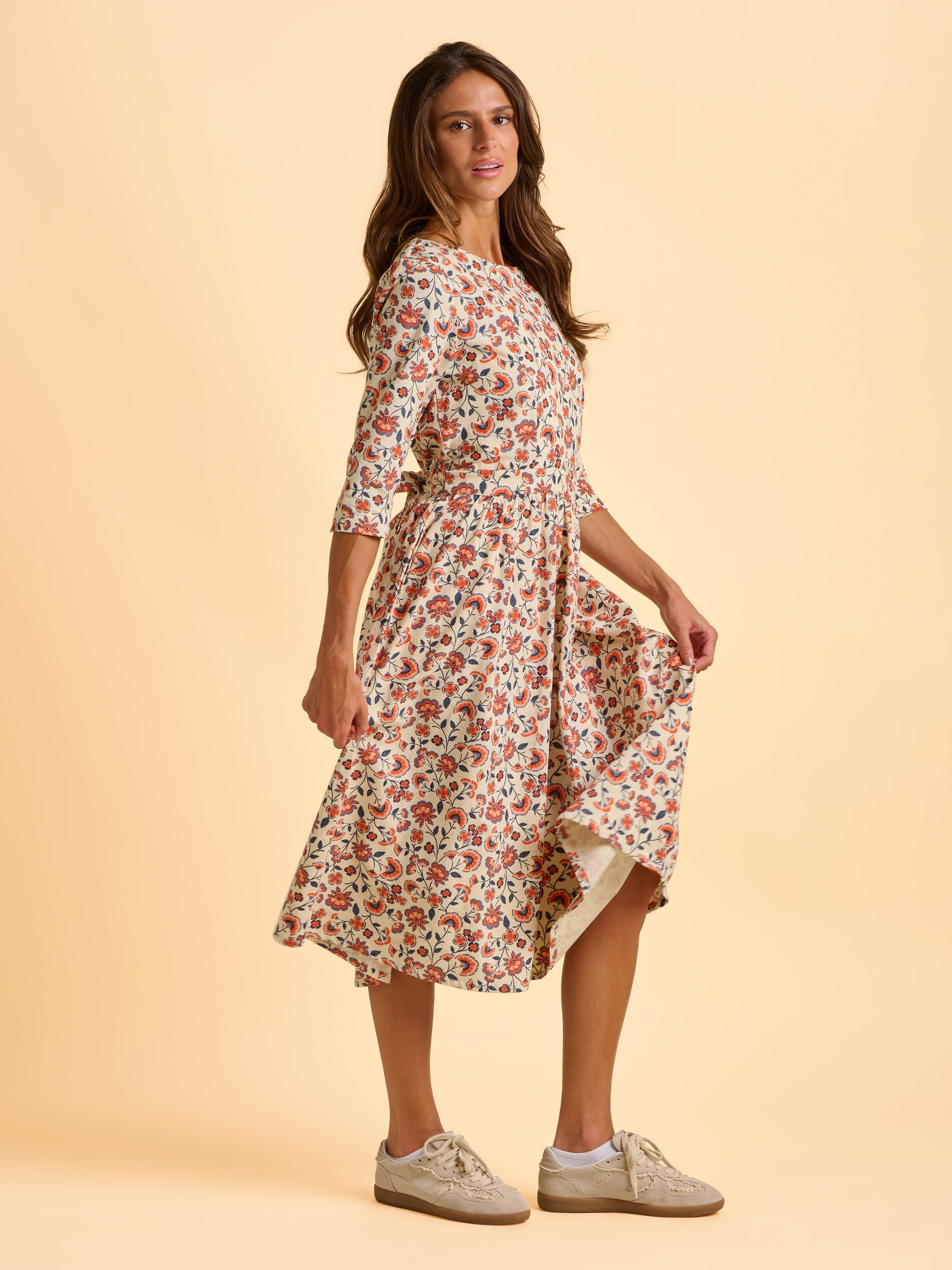 Beech Cord Midi Dress