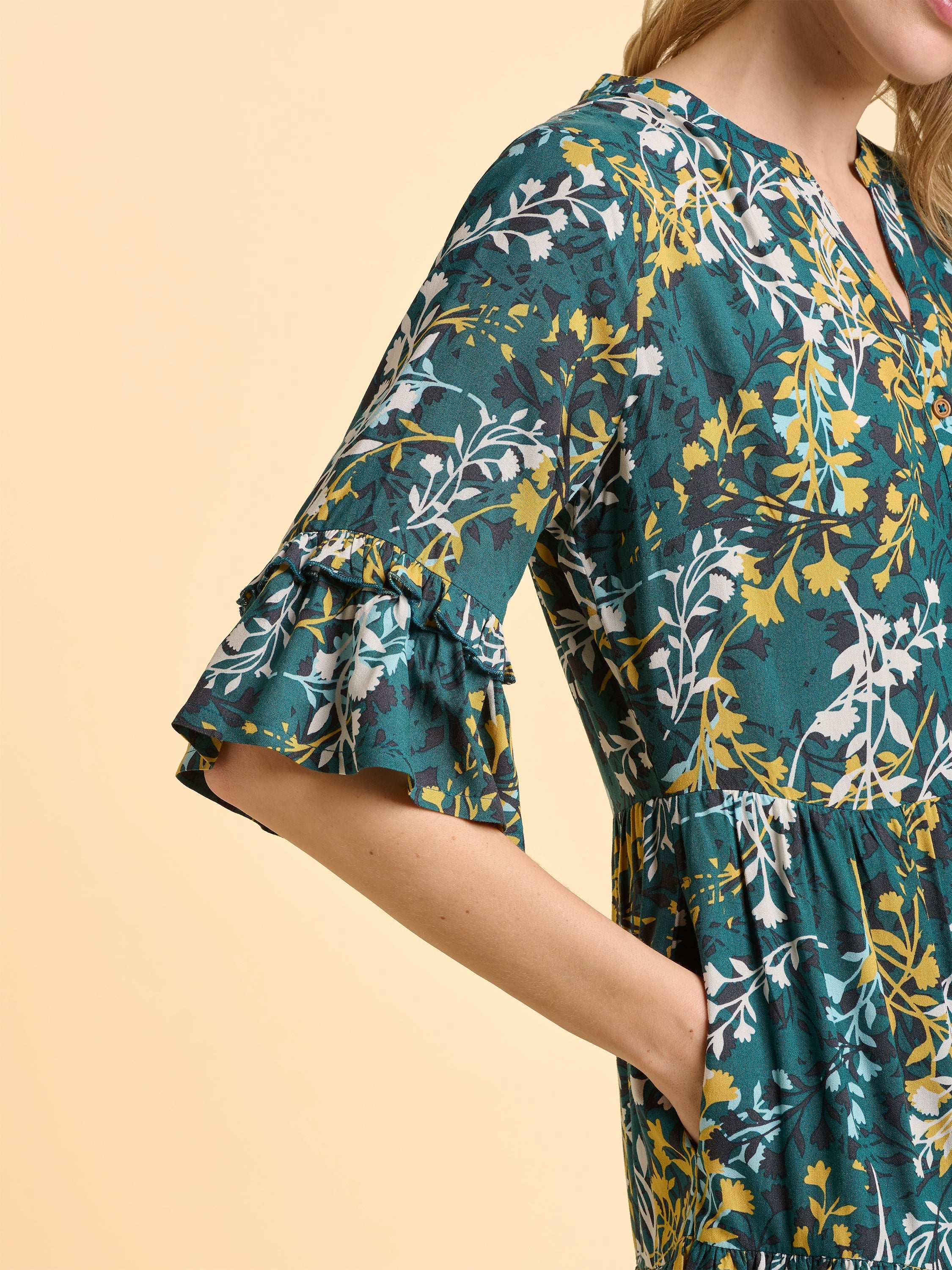 Vivid Knee Length Dress