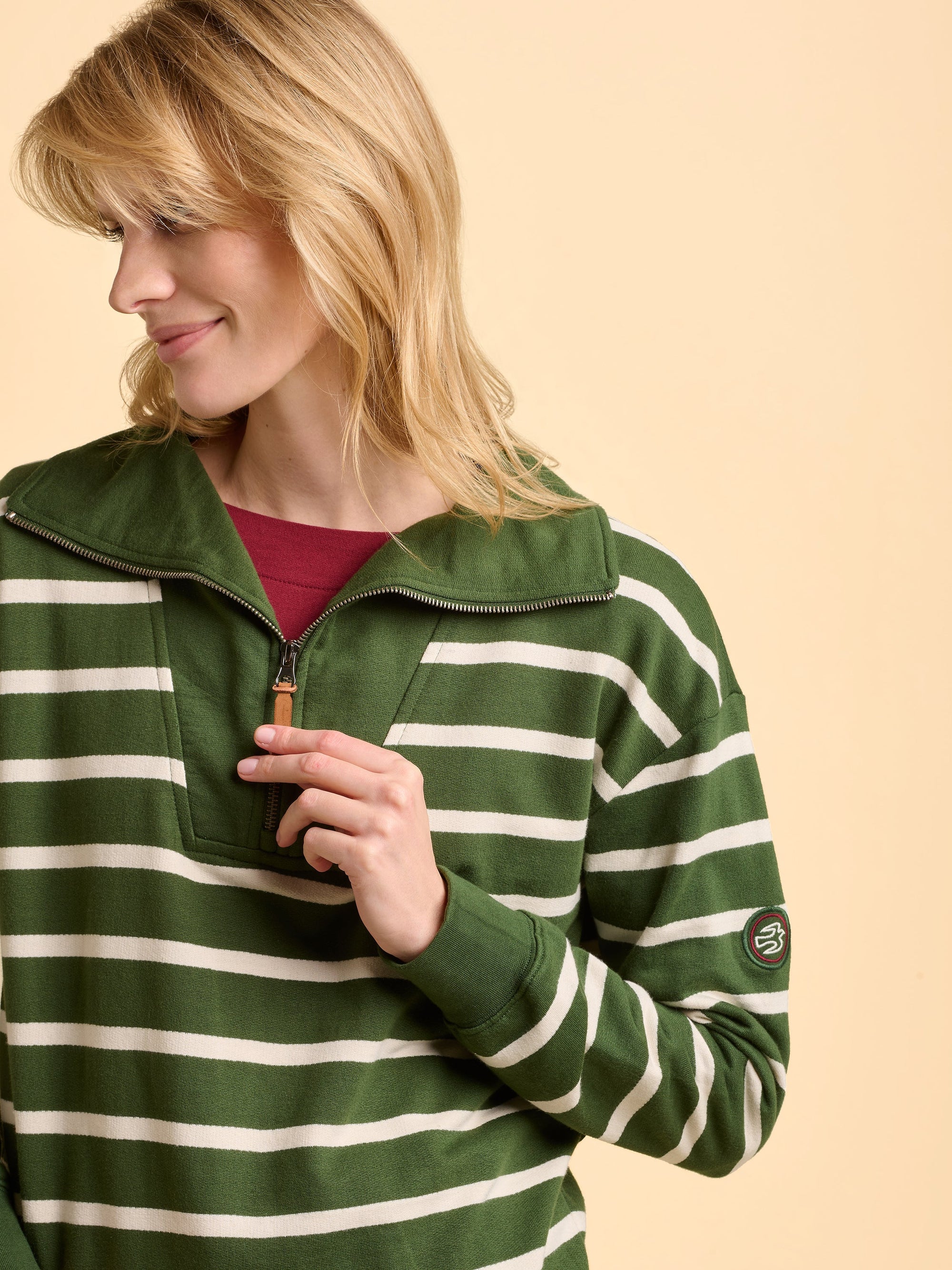 Charmouth Quarter Zip Sweatshirt