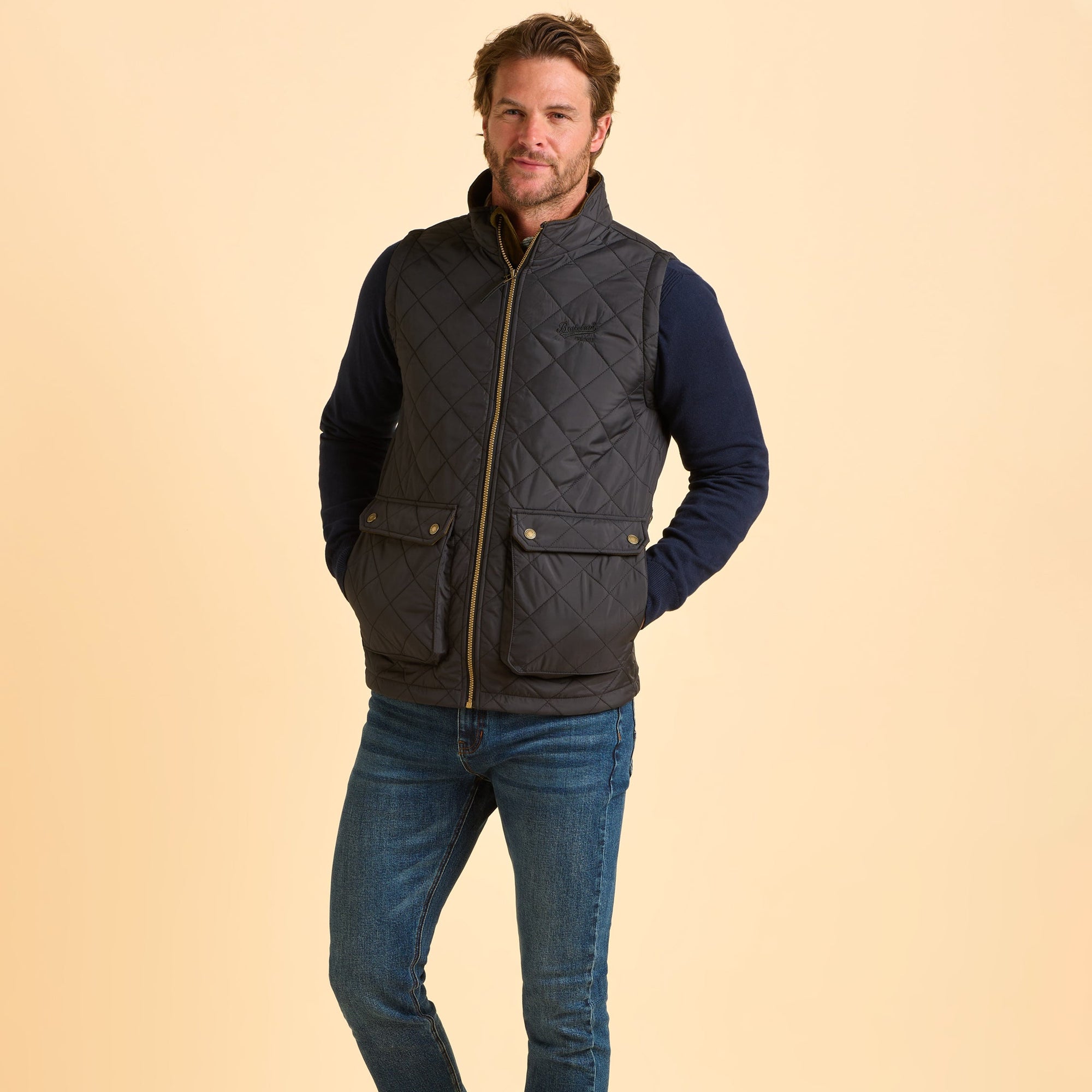 Oakham Diamond Quilted Gilet Brakeburn oakham-diamond-quilted-gilet-brakeburn