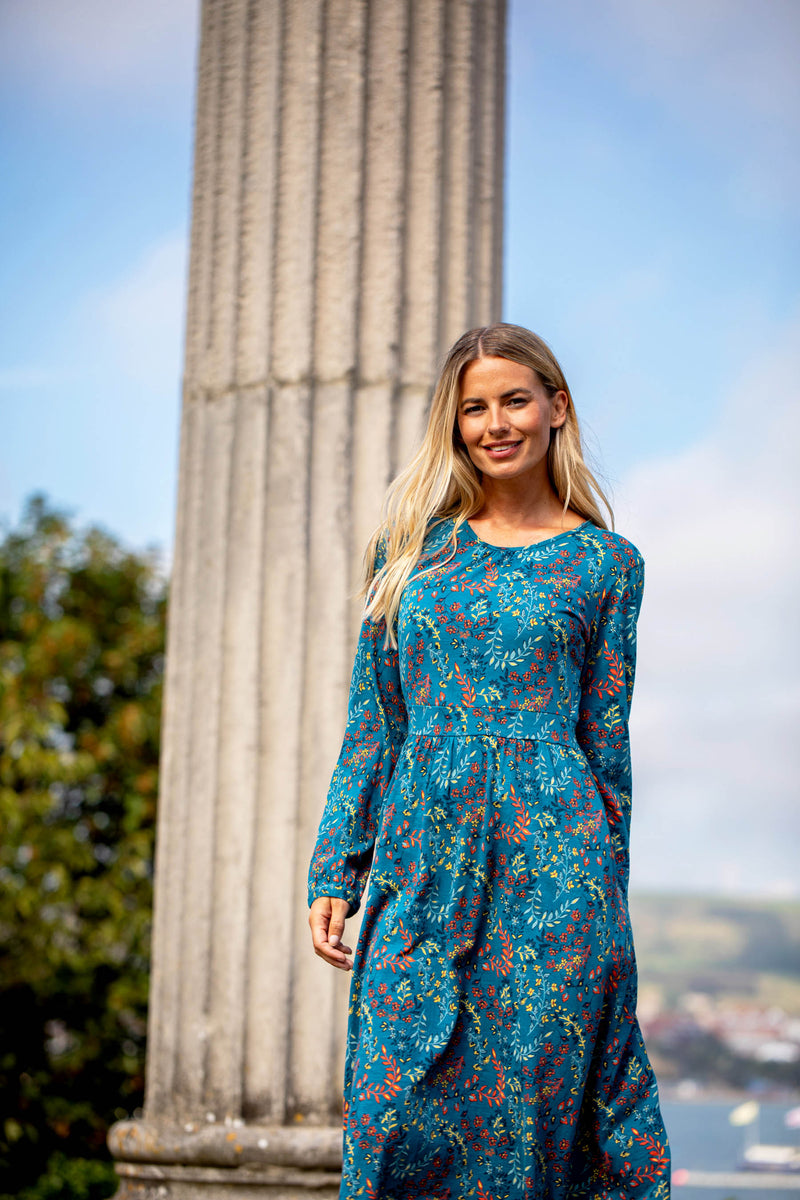 Uma Floral Paisley Midi Dress