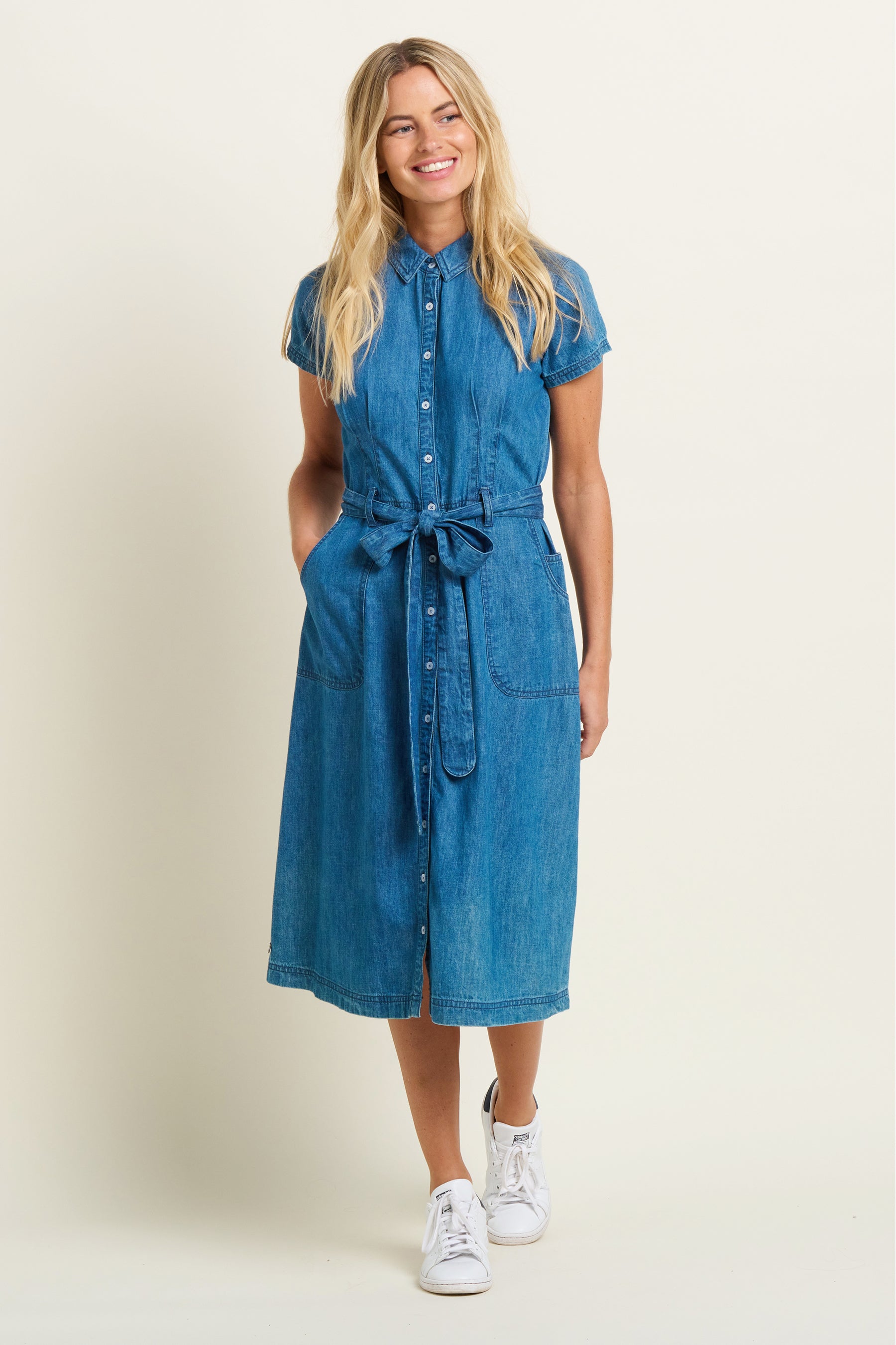 Women's Blue Betsy Shirt Dress | Brakeburn